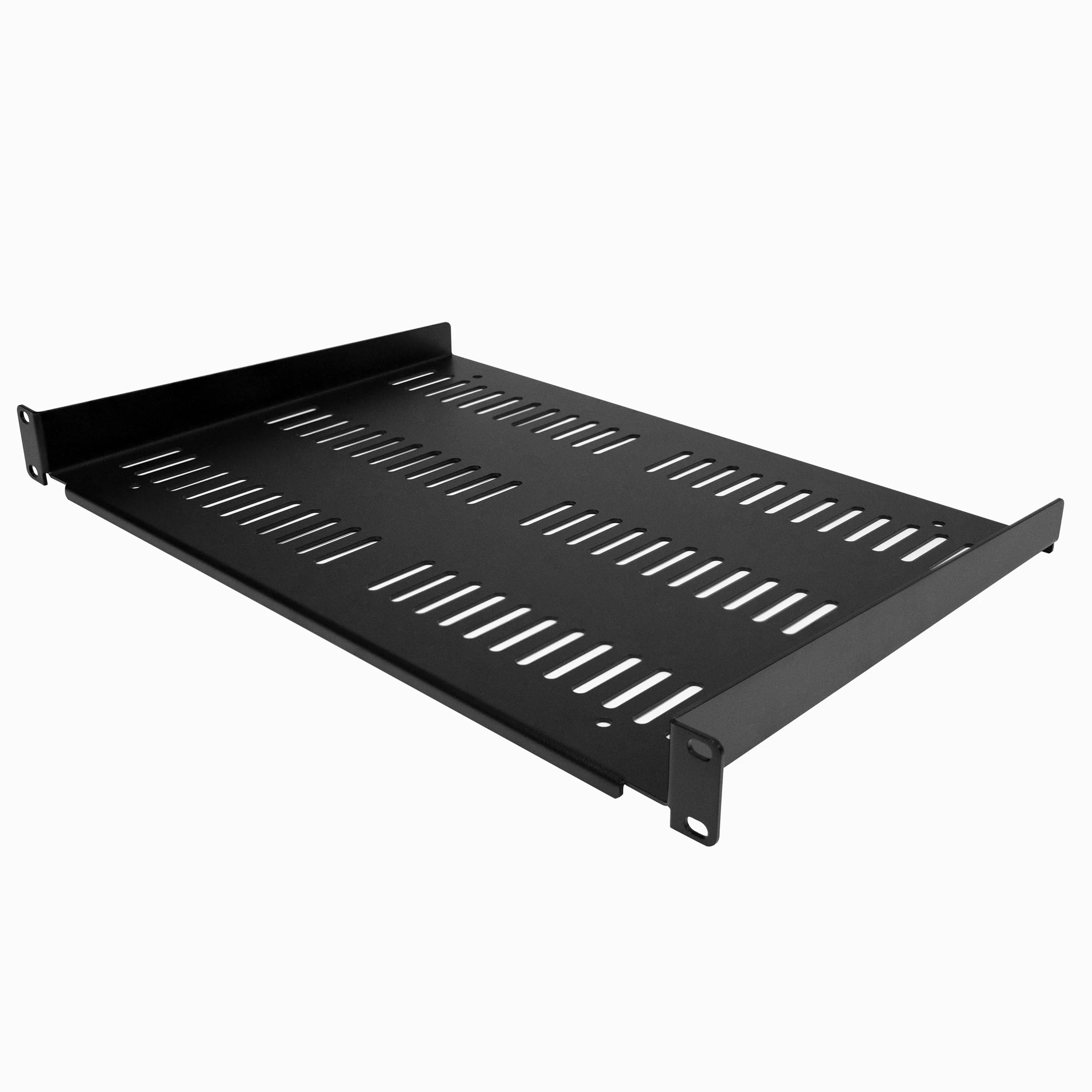StarTech Étagère Ventilée 1U 19", 30,5cm, 25kg, Noir (SHELF-1U-12-FIXED-V) | Plateau cantilever universel, Rack serveur, Équipement réseau, Baie brassage, Acier