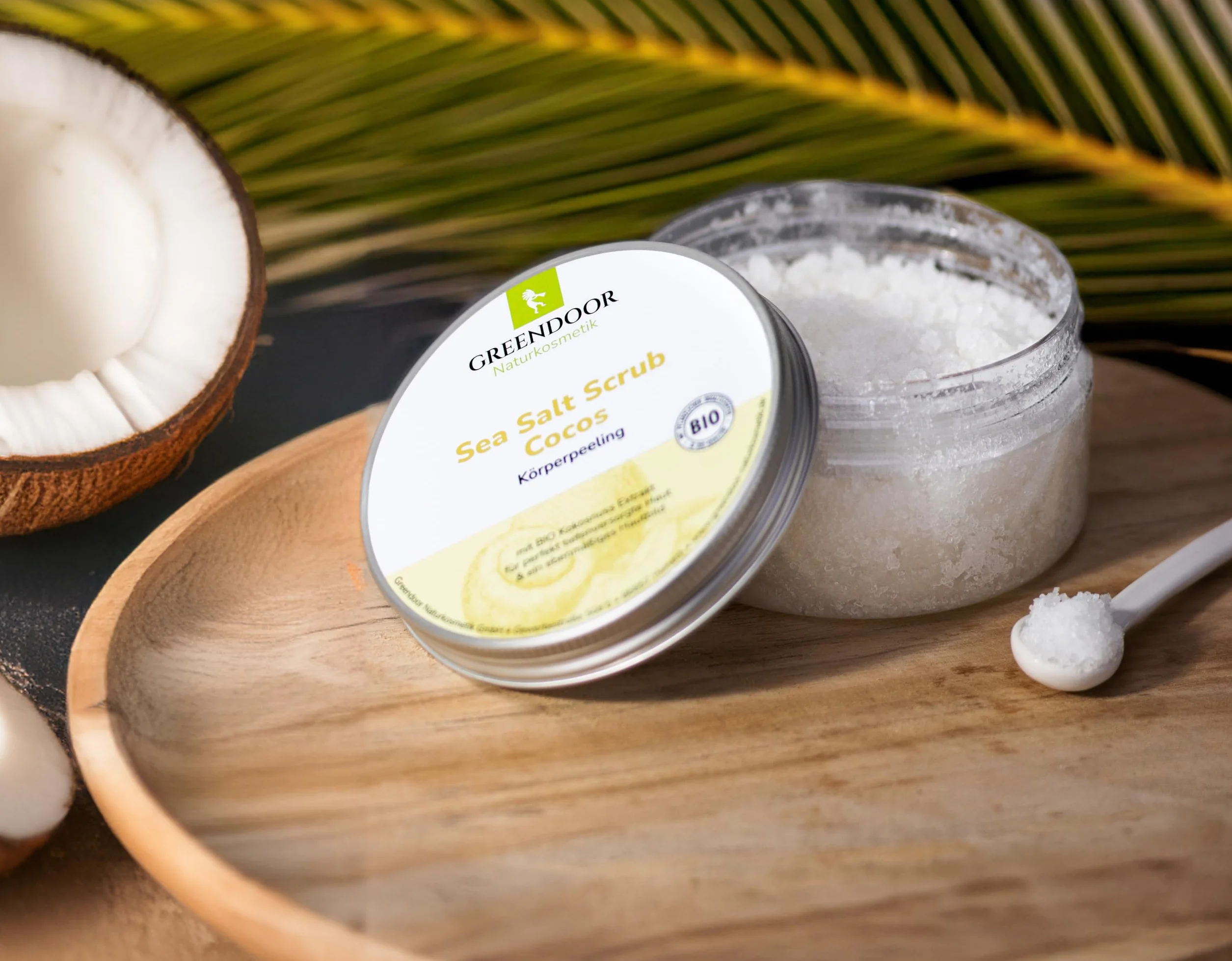 Greendoor Sel de mer Gommage Coco Peeling Corps sans Plastique