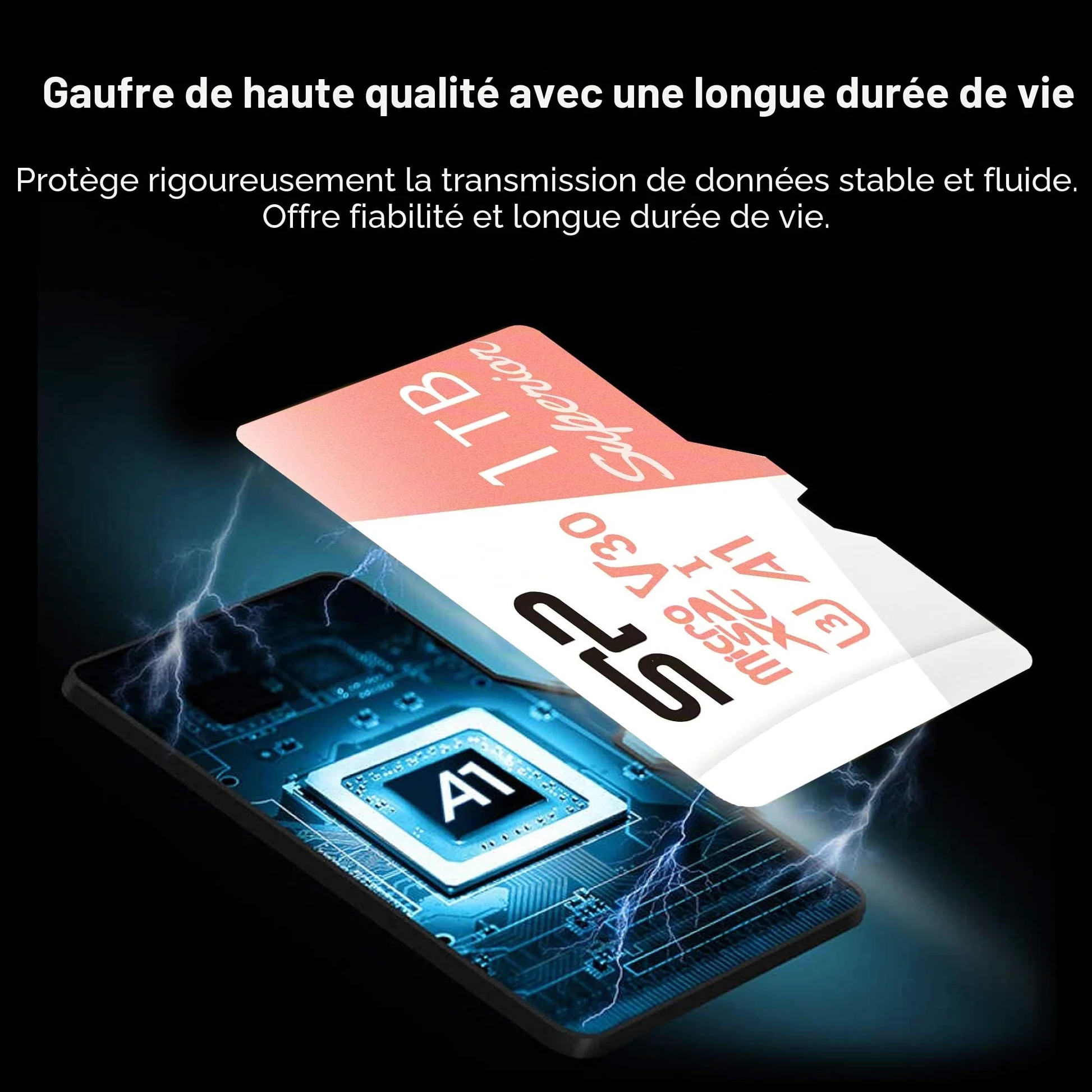 Silicon Power Carte mémoire Micro SD 1 to Compatible Nintendo Switch Compatible avec Carte mémoire SDXC microSDHC Haute Vitesse avec Adaptateur
