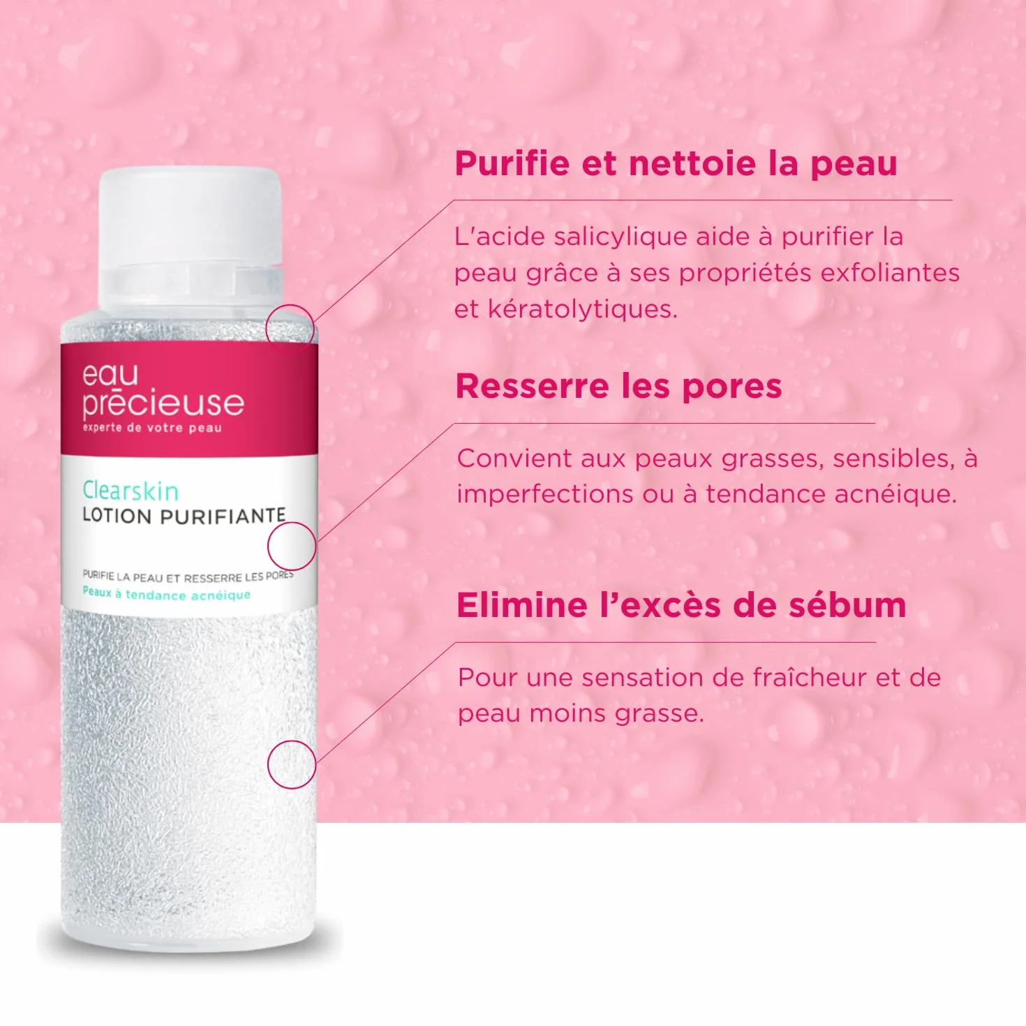 Eau Précieuse Clearskin Lotion Purifiante 375ml pour peaux acnéiques
