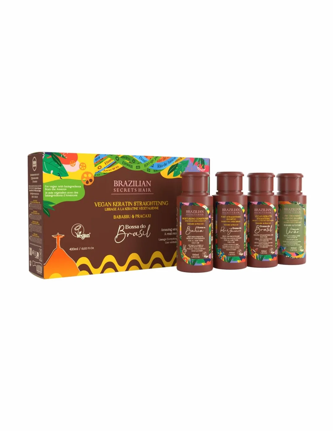 Brazilian Secrets Bossa Do Brazil Kit Lissage À La Kératine Végétalienne 4x100ml