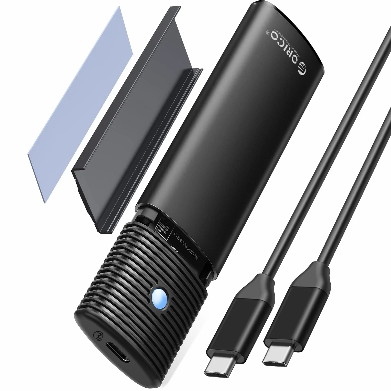 ORICO Boîtier SSD M2 NVMe SATA USB C 3.2 Gen 2 10Gbps 5Gbps NGFF M-Key 2230/2242/2260/2280 Aluminium Externe UASP