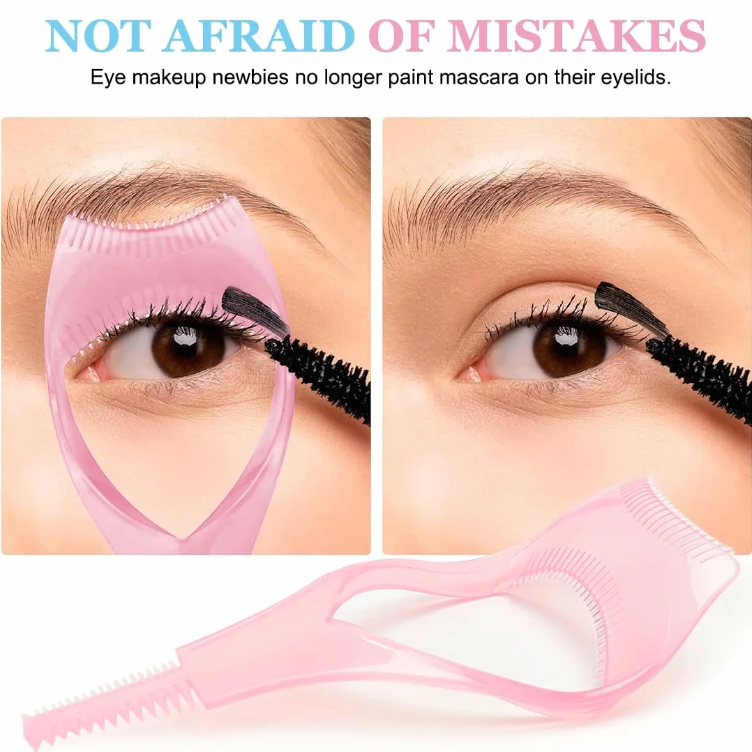Maquillage Cils 3 En 1 Mascara Guide Applicateur Silicone 2 Pièces