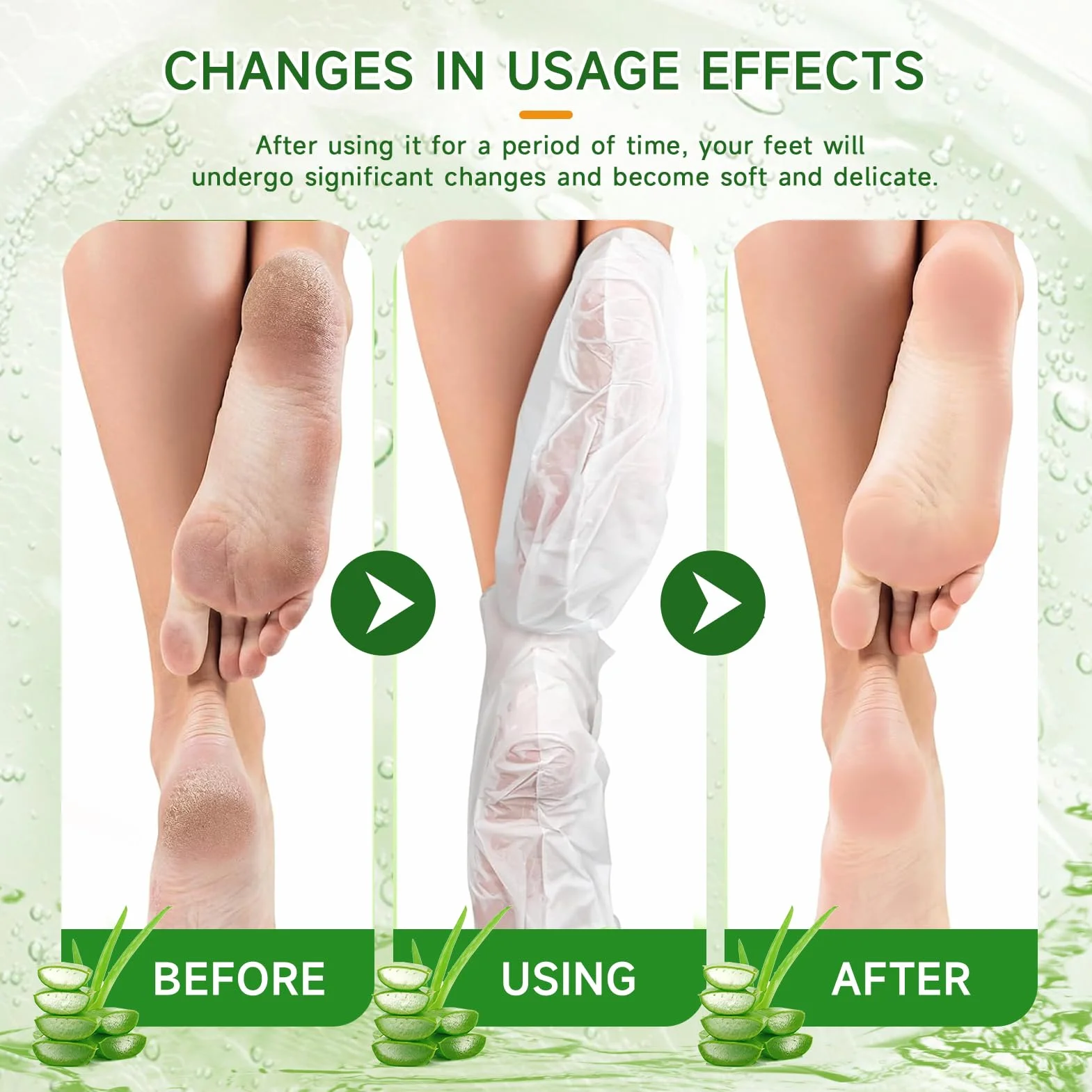 Masque Peeling Pied Aloe Vera Exfoliant Nourrissant Hydratant pour Femmes Hommes