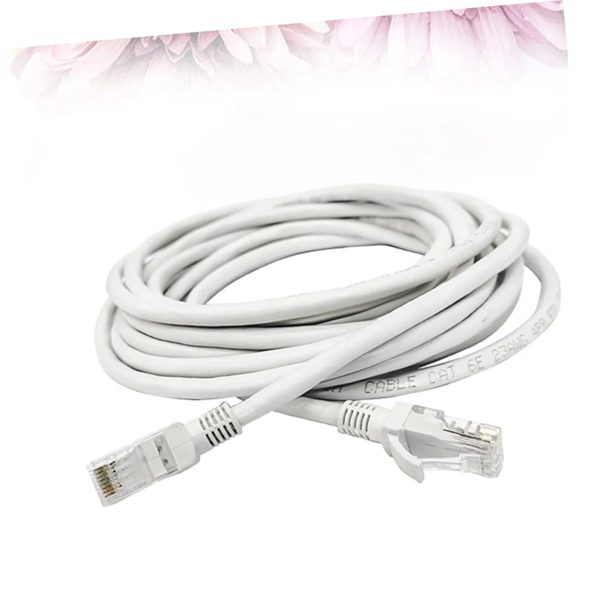 Câble Ethernet Cat6 Blanc 50 Mètres en Cuivre, Câble Réseau