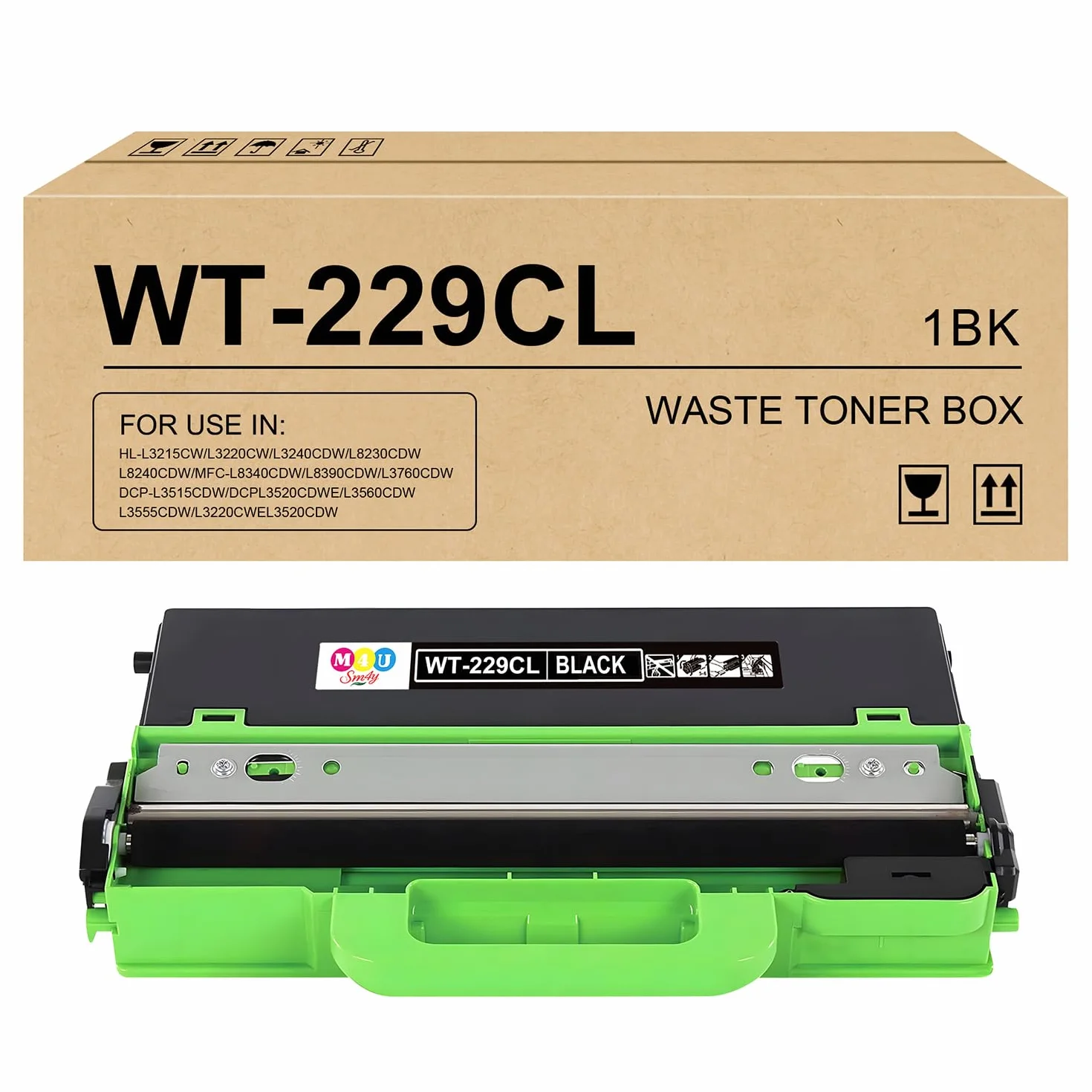 Bac de récupération de toner usagé Compatible WT229CL WT-229CL pour Brother HL-L3215CW/L3220CW/L3240CDW/L8230CDW/L8240CDW (1 Paquet)