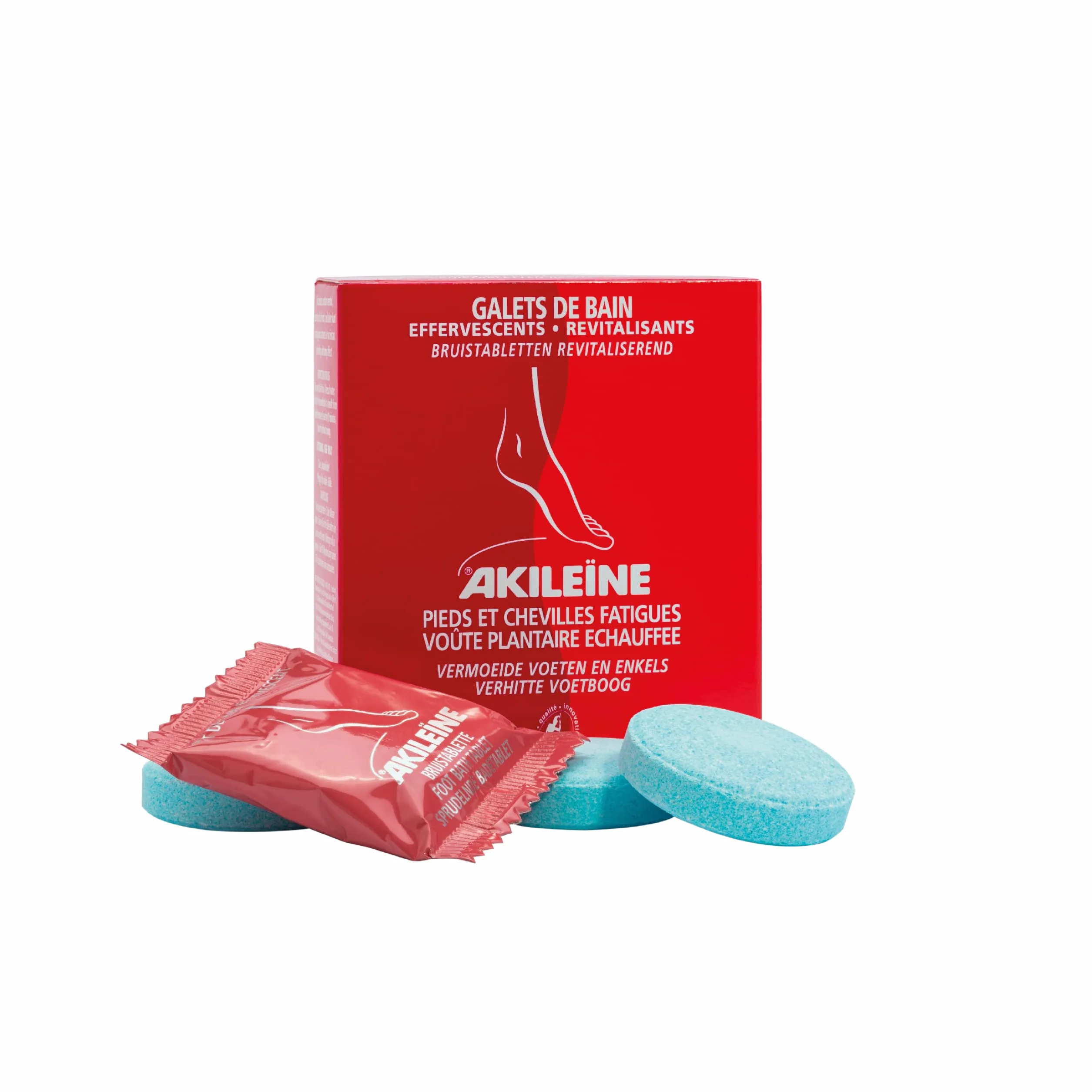 AKILEÏNE® Galets de Bain Effervescents Revitalisants 6x20g