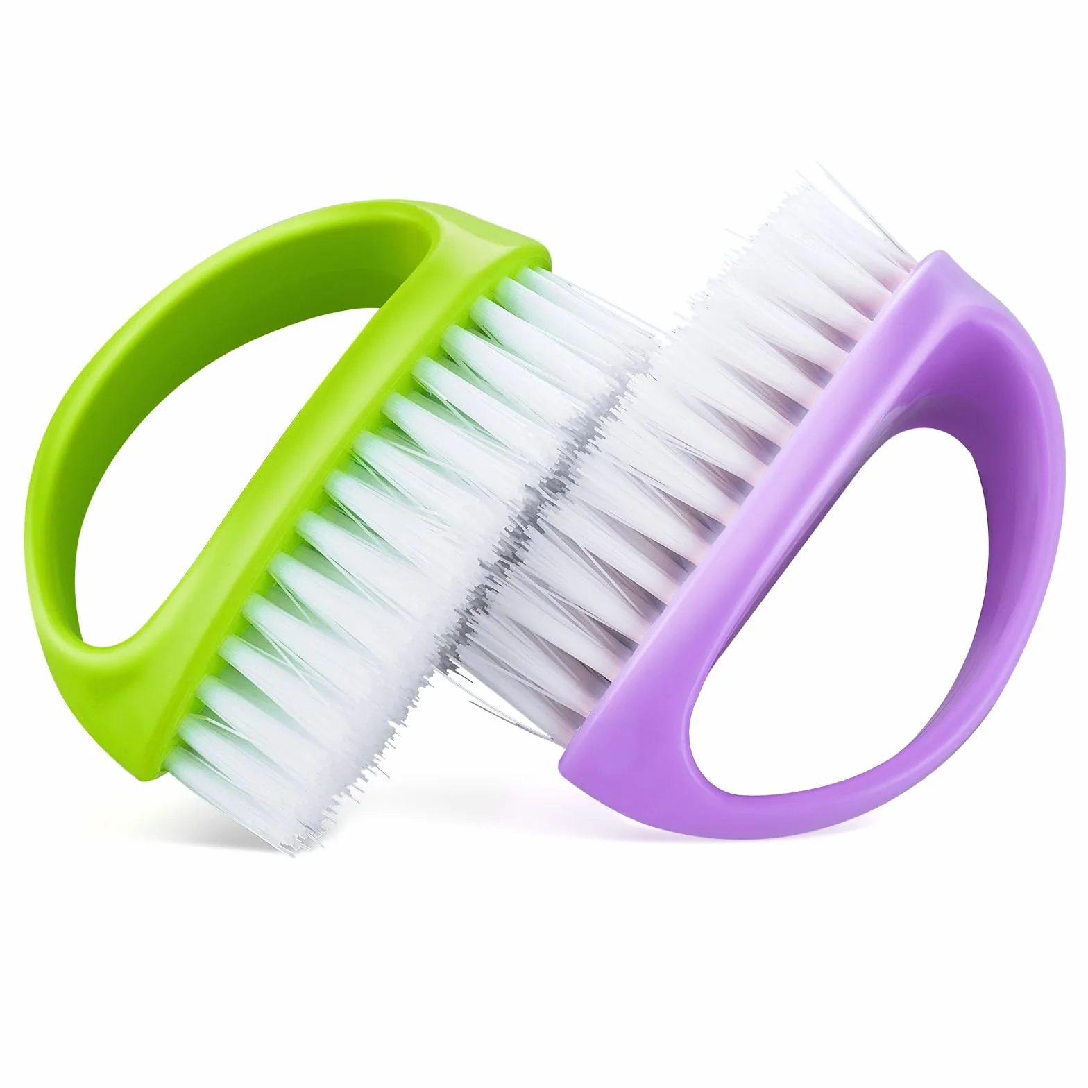 Cobee Lot de 2 brosses à ongles à poils rigides avec poignée