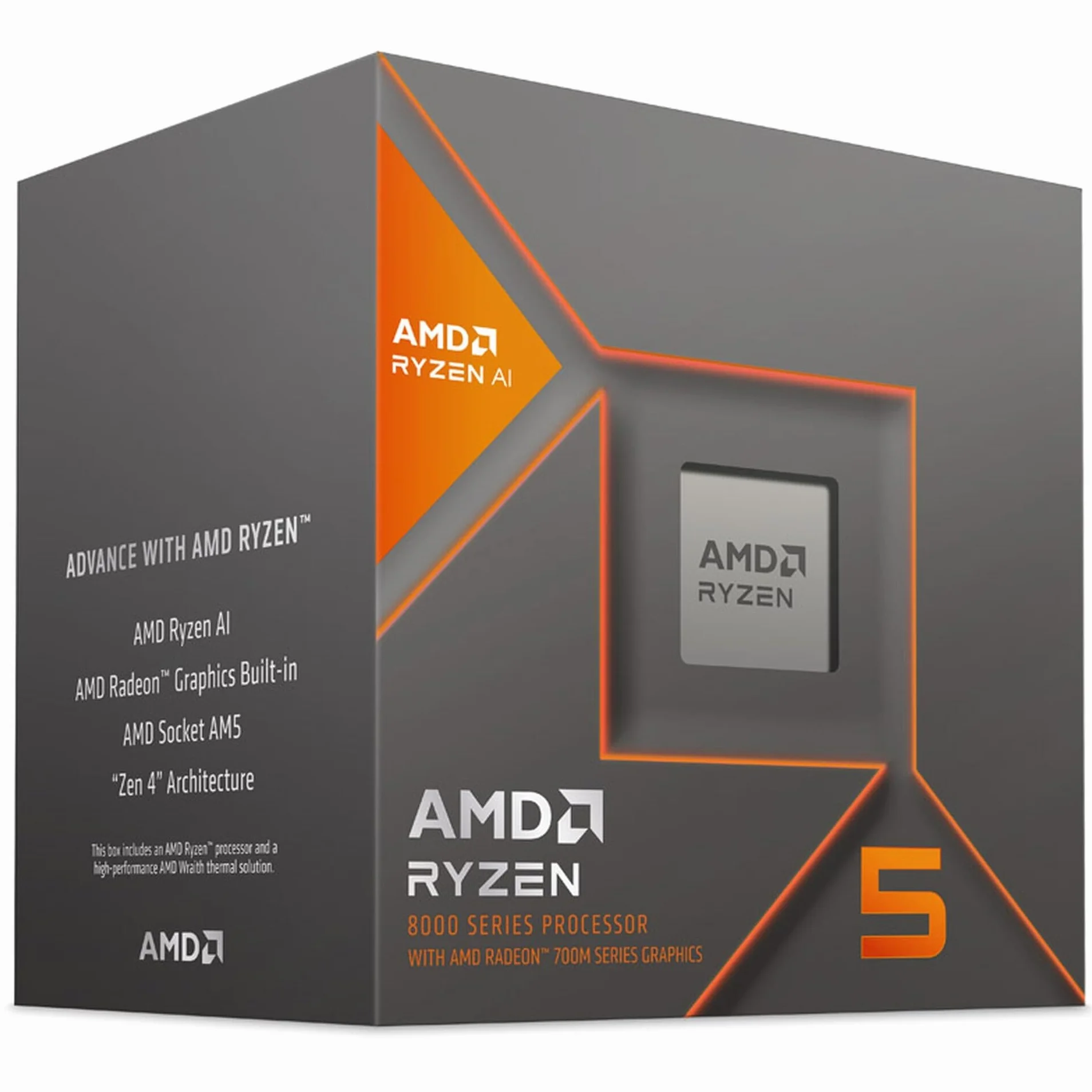 AMD Ryzen 5 8600G Processeur 6 Cœurs/12 Threads 5,0GHz Boost AM5 65W TDP