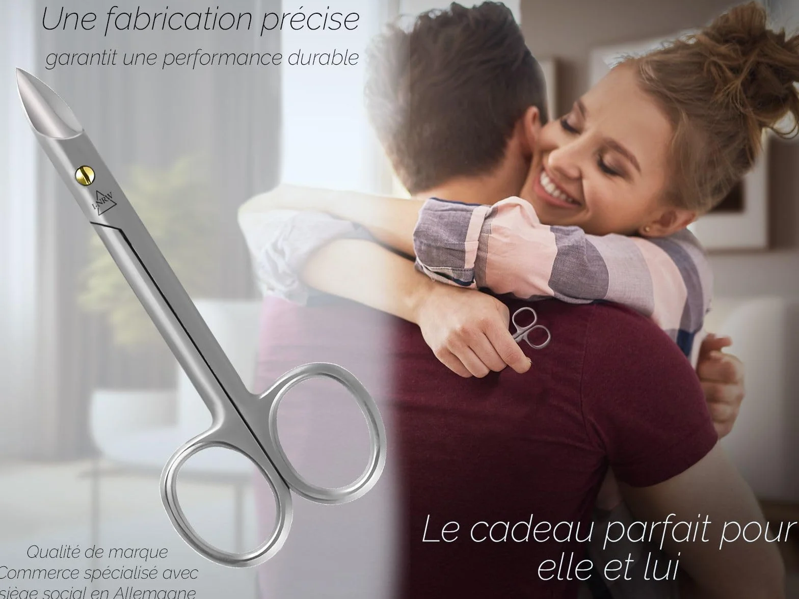 Ciseaux à ongles pour les pieds Acier inoxydable Manucure Pédicure lame incurvée 10,5 cm