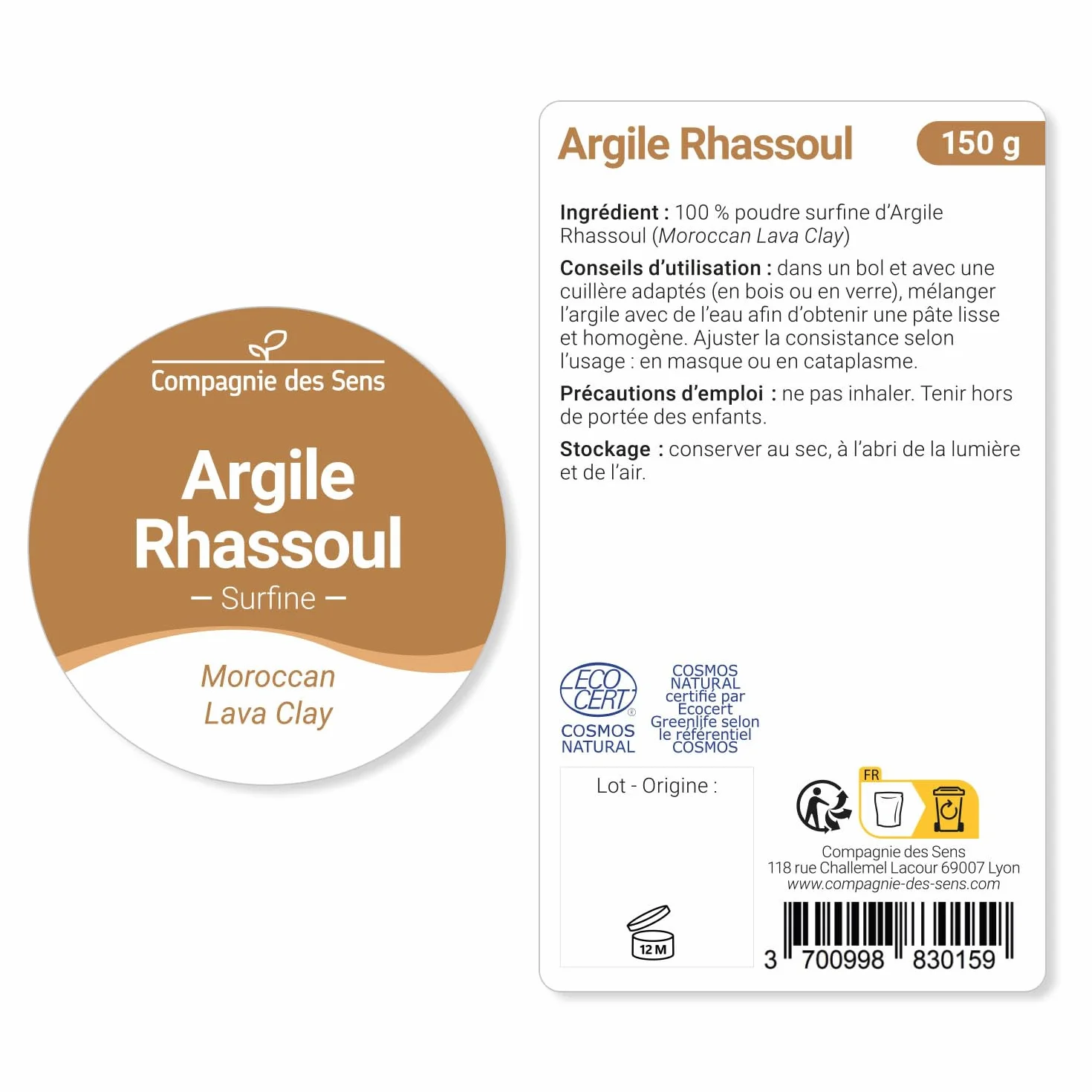 Argile Rhassoul Poudre Surfine 300g Brute 100% Naturelle Qualité Premium Cosmétique Maison