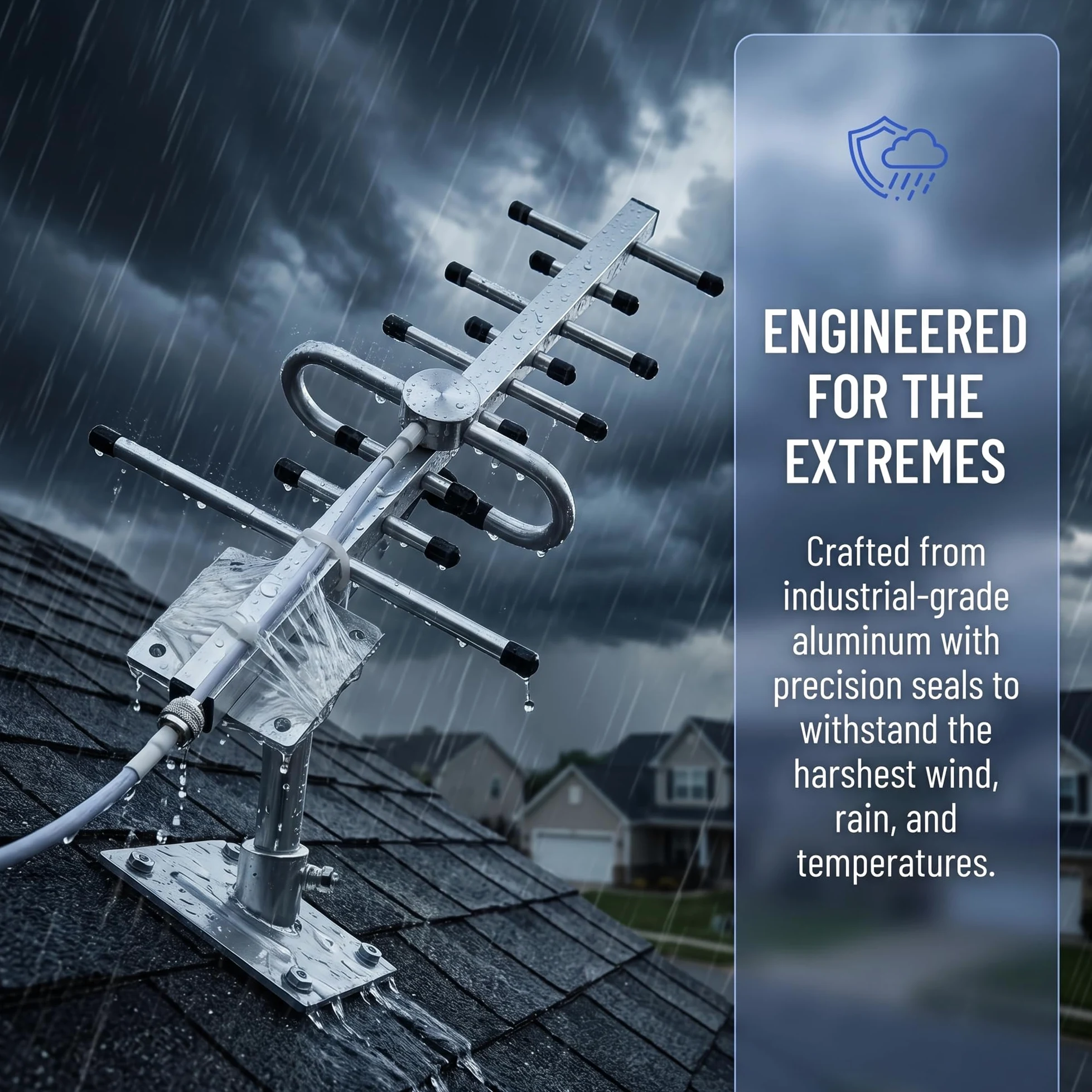 Antenne Yagi LTE 2G/3G/4G 10 dBi 698-2700 MHz LTE pour l'extérieur avec N-F | Amplificateur d'antenne directionnelle pour routeur réseau avec câble de 5 m
