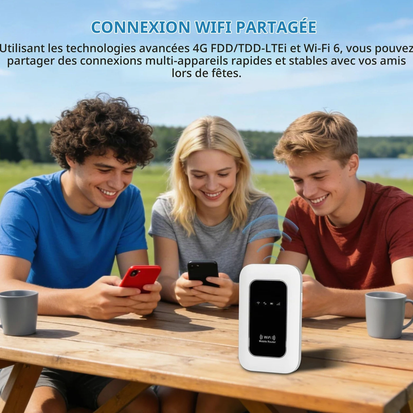 Routeur 5G Portable,WiFi 6 avec Slot SIM Déverrouillé – Modem 5G Carte SIM, Internet Mobile Haut Débit 5G/4G+, Jusqu’à 22 Appareils, Idéal Voyage & Télétravail