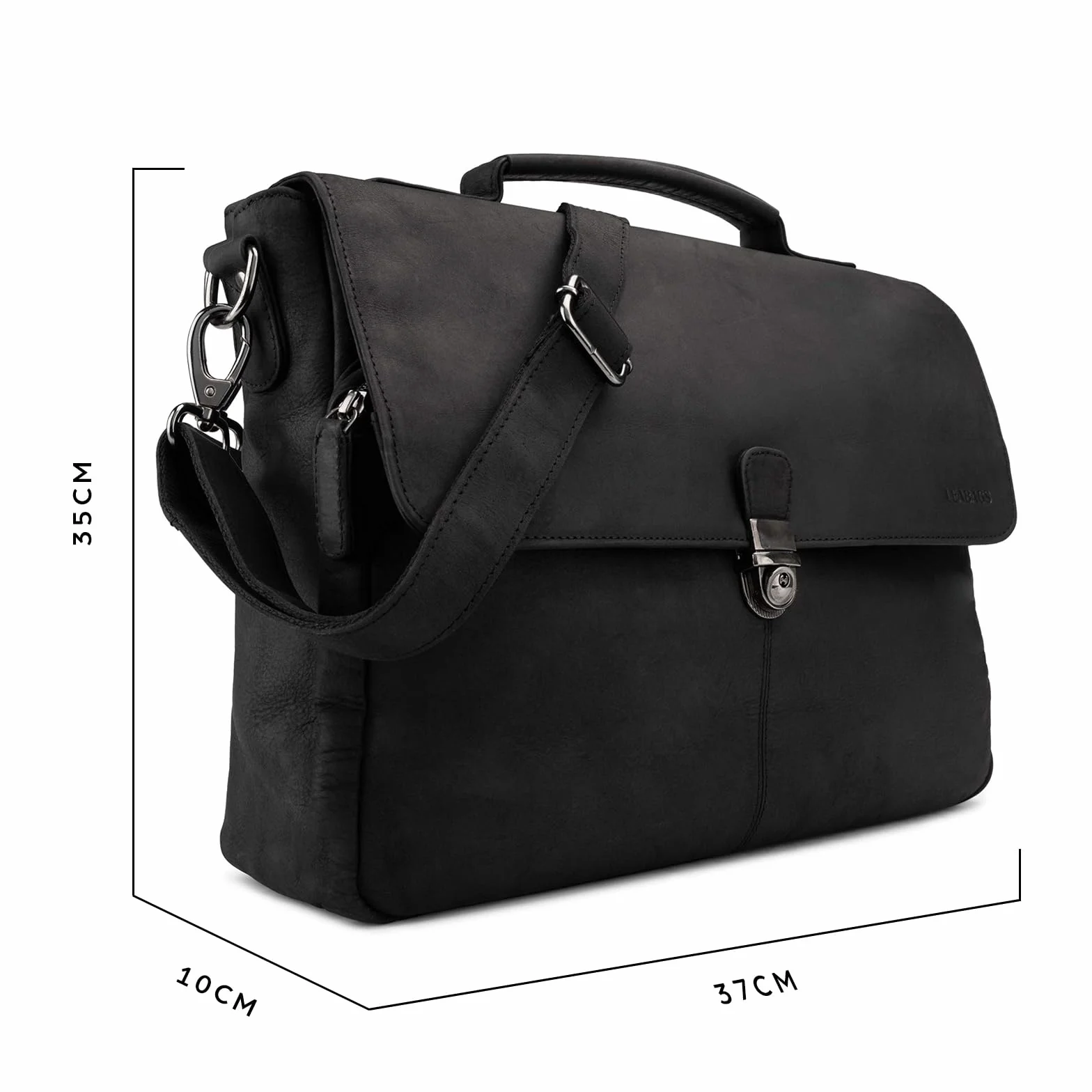 LEABAGS Sac à bandoulière en cuir pour hommes et femmes | Sac pour ordinateur portable jusqu'à 15 pouces | Sangle d'épaule | Sac messager | Sac de travail | Sac d'enseignant