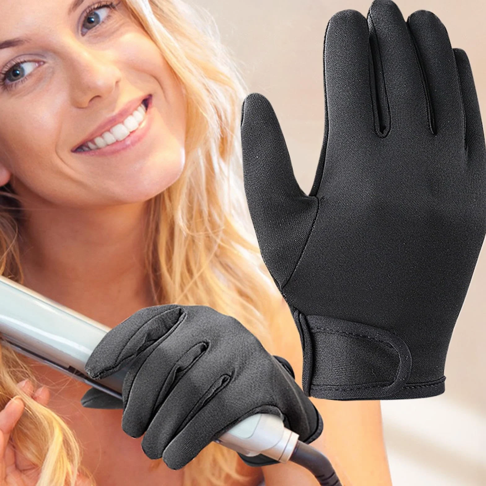 Gants thermiques professionnels résistants à la chaleur pour cheveux, coiffure, réutilisables épais antidérapants