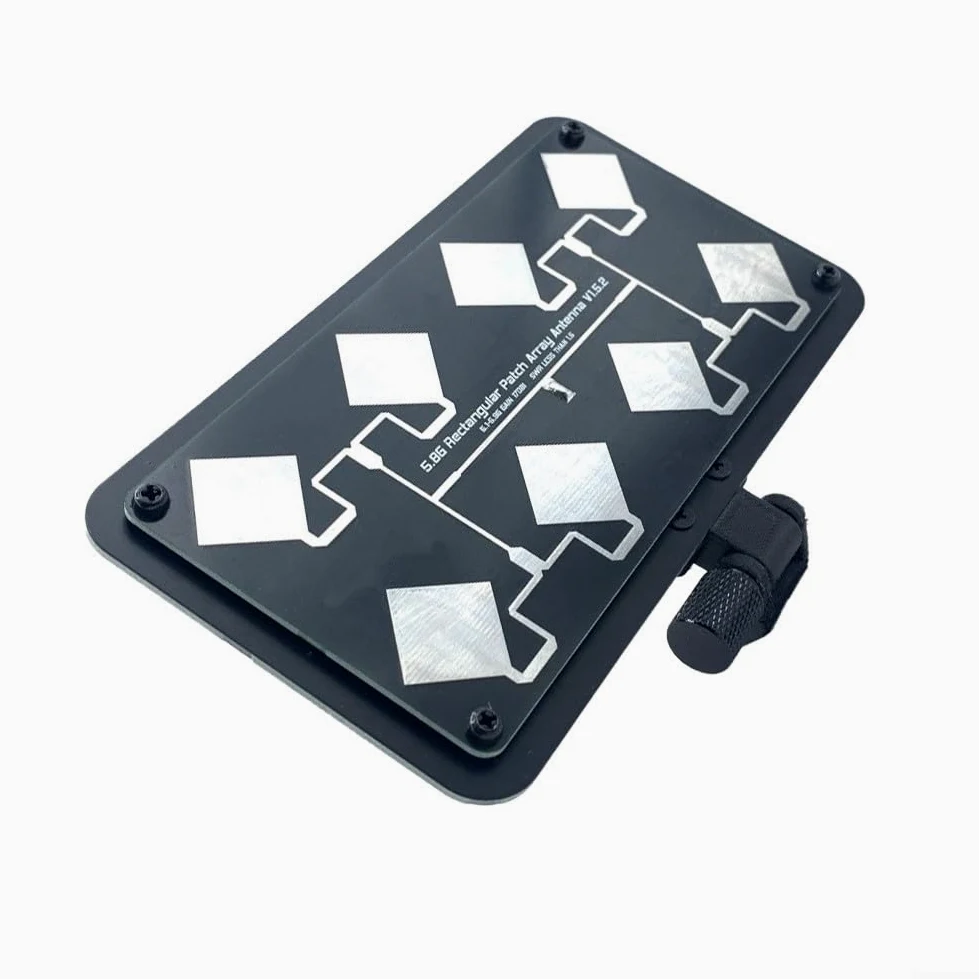 Antenne directionnelle 5,8 GHz 17 dBi Panneau plat avec connecteur SMA pour transmission longue distance FPV et pont WiFi Noir
