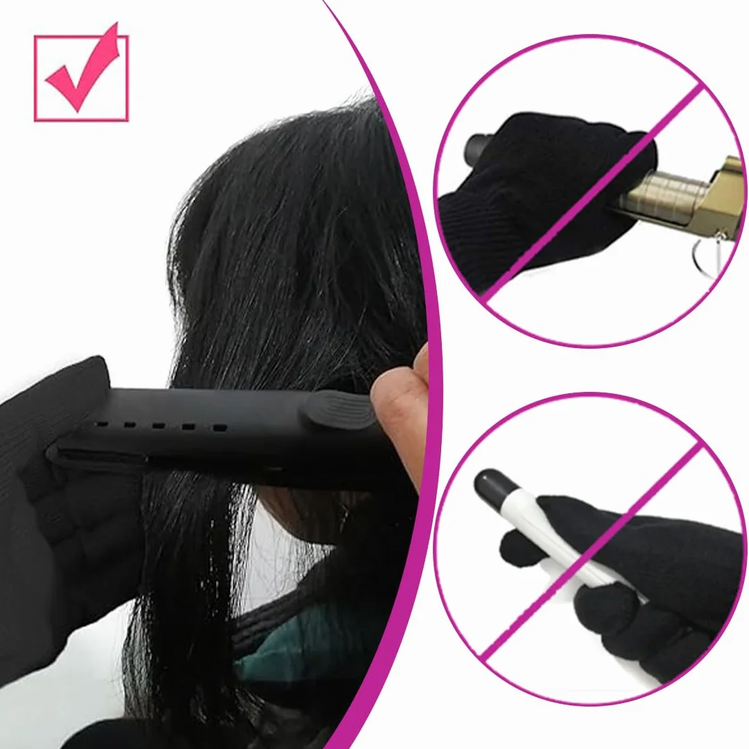 Gants résistants à la chaleur pour fer à friser et fer plat, protection thermique pour coiffure