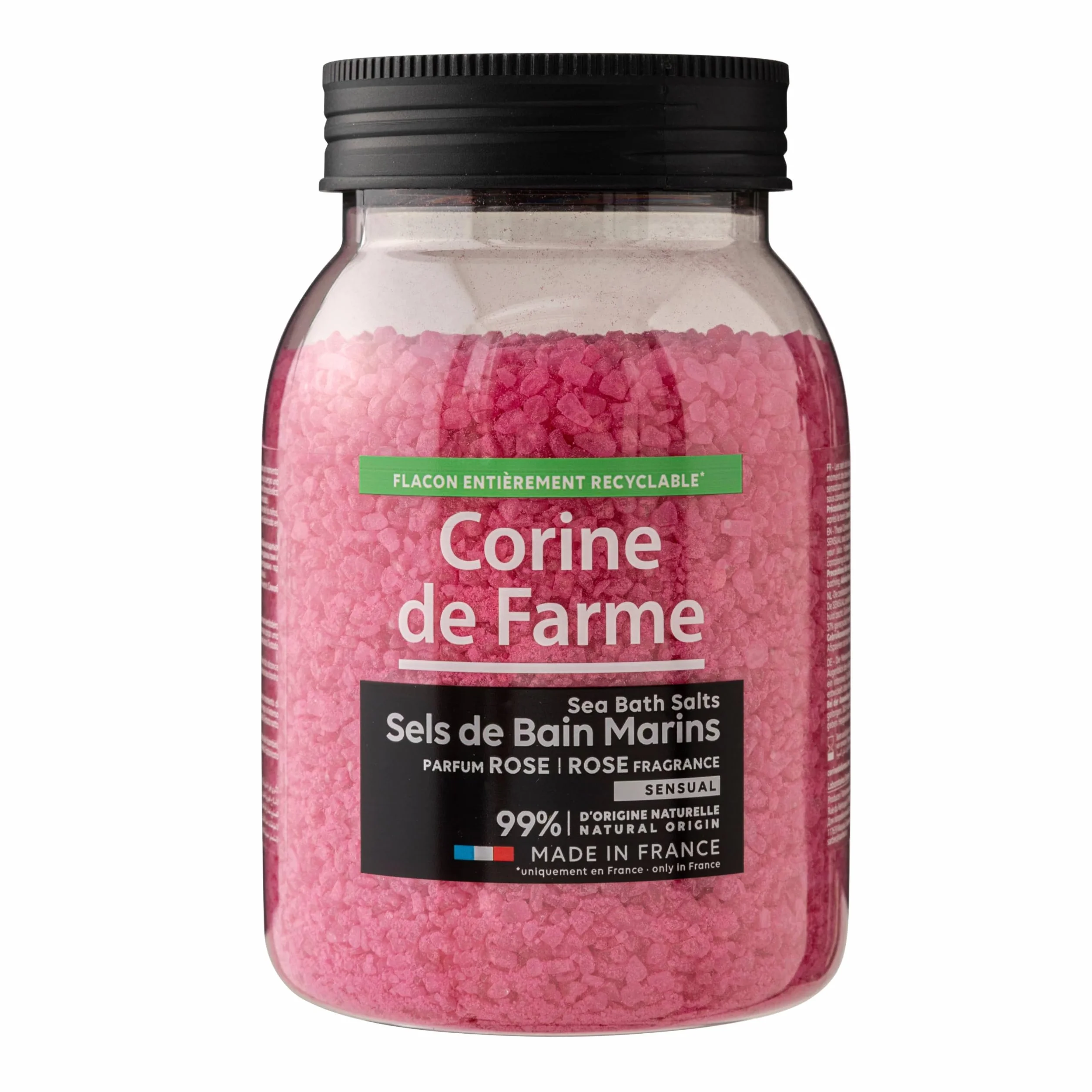 Corine de Farme Sels de Bain Marins Calm Rose 500g Relaxation Bien-être
