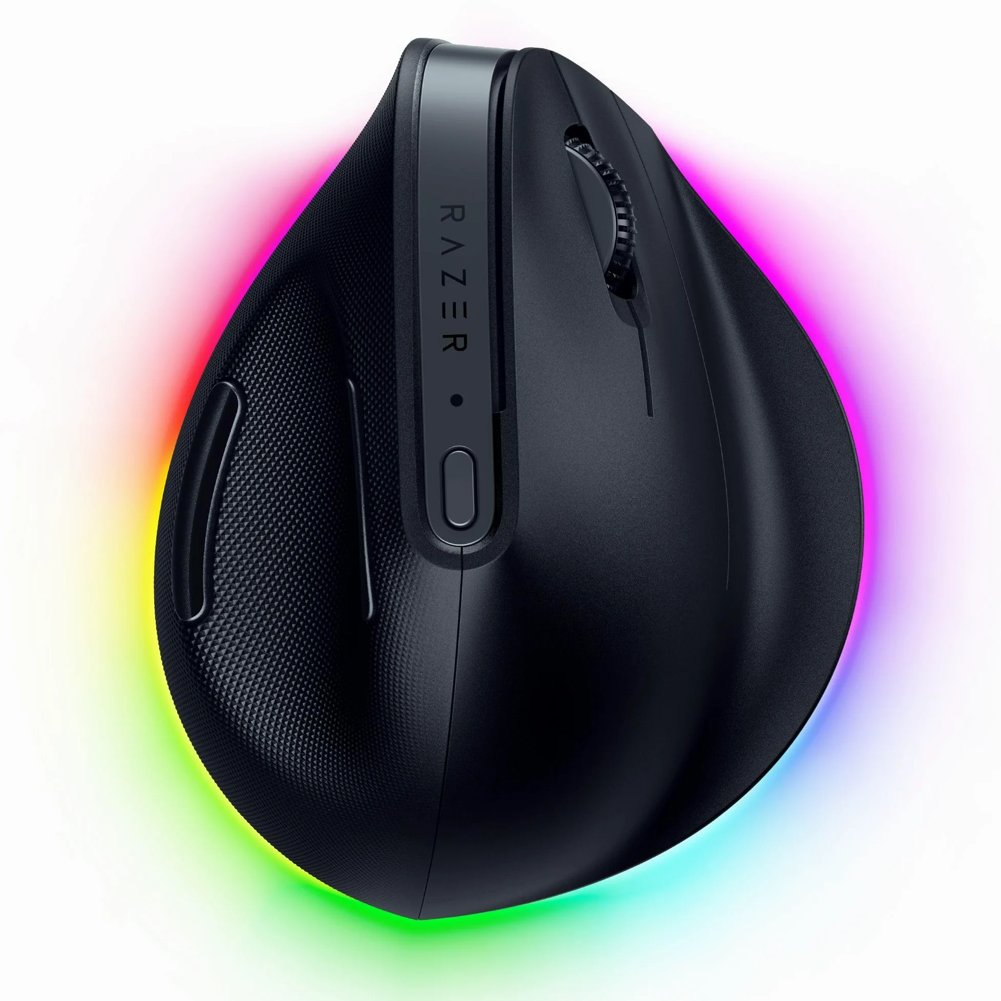 Razer Pro Click V2 Vertical - Souris Ergonomique Verticale sans Fil pour droitier - Assistance IA - Capteur Optique 30K - Windows & Mac (jusqu'à 6 Mois d'autonomie, Chroma RGB, 9 Boutons) Noir