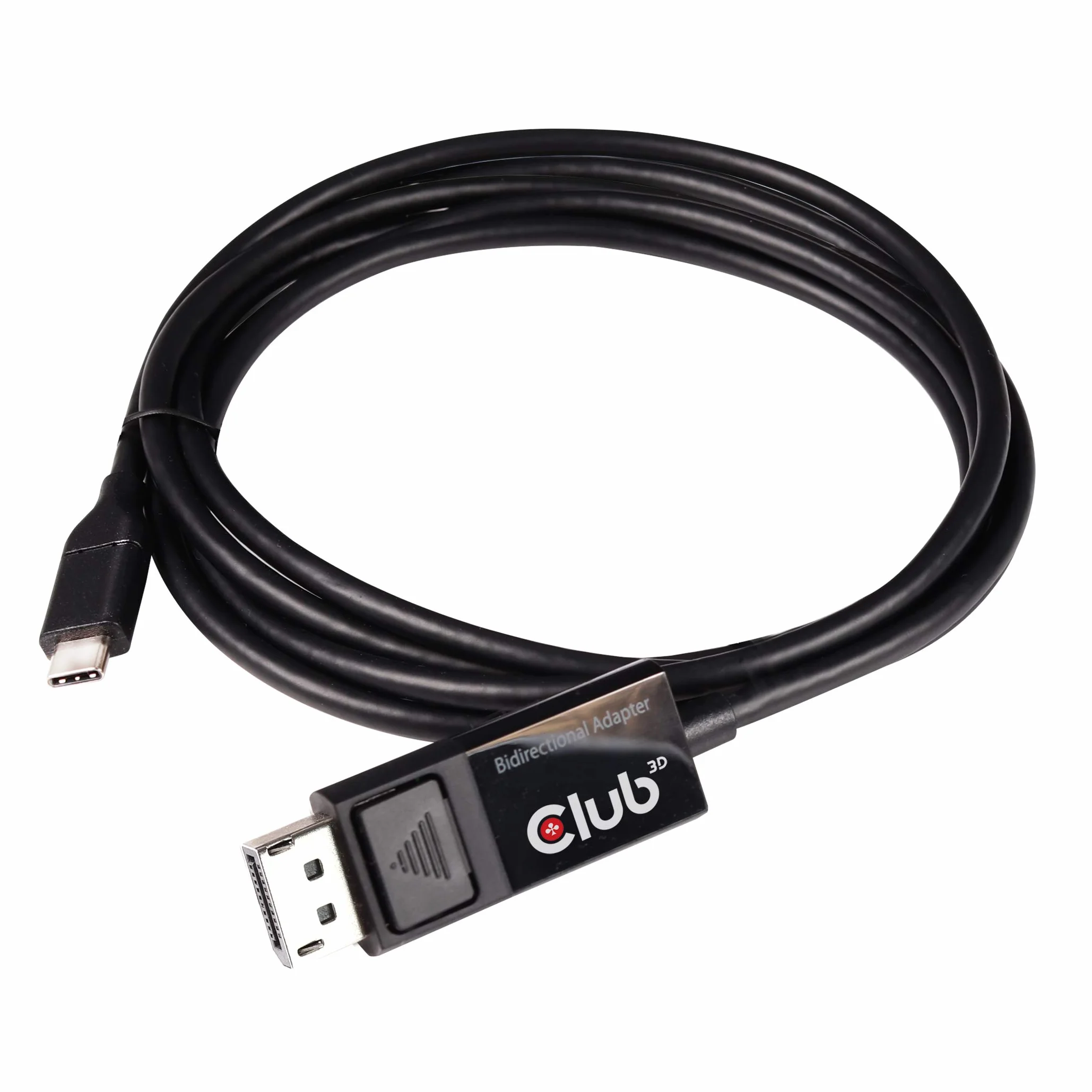 Club 3D Câble Adaptateur USB Longueur : 1,8 m - Type C vers Displayport - 8K60Hz HDR - Noir - Référence : CAC-1557