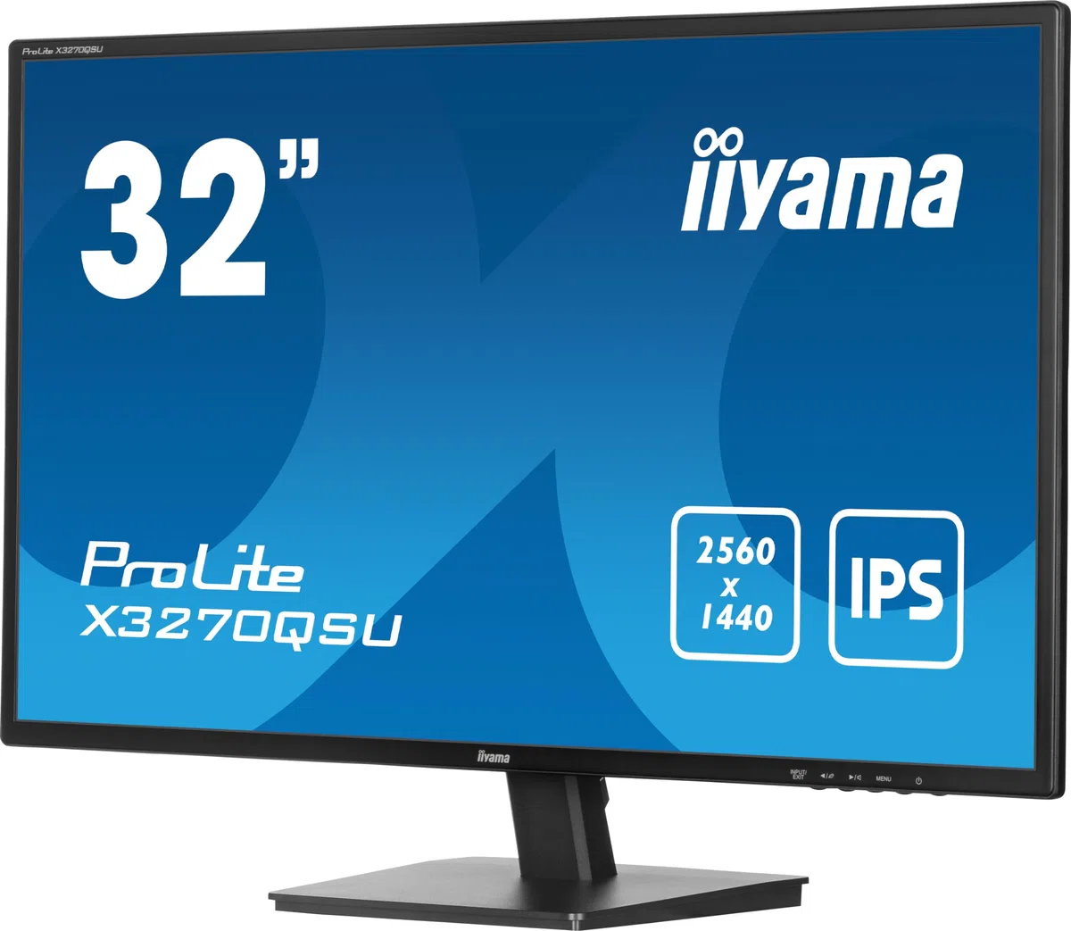 Iiyama Ecran 31,5 Noir 3ms Dalle IPS 2560x1440 100Hz 250 CD/m² 2xHDMI 1xDisplayPort 3xUSB HUB (3.2) HPs VESA 100x100 X3270QSU-B1