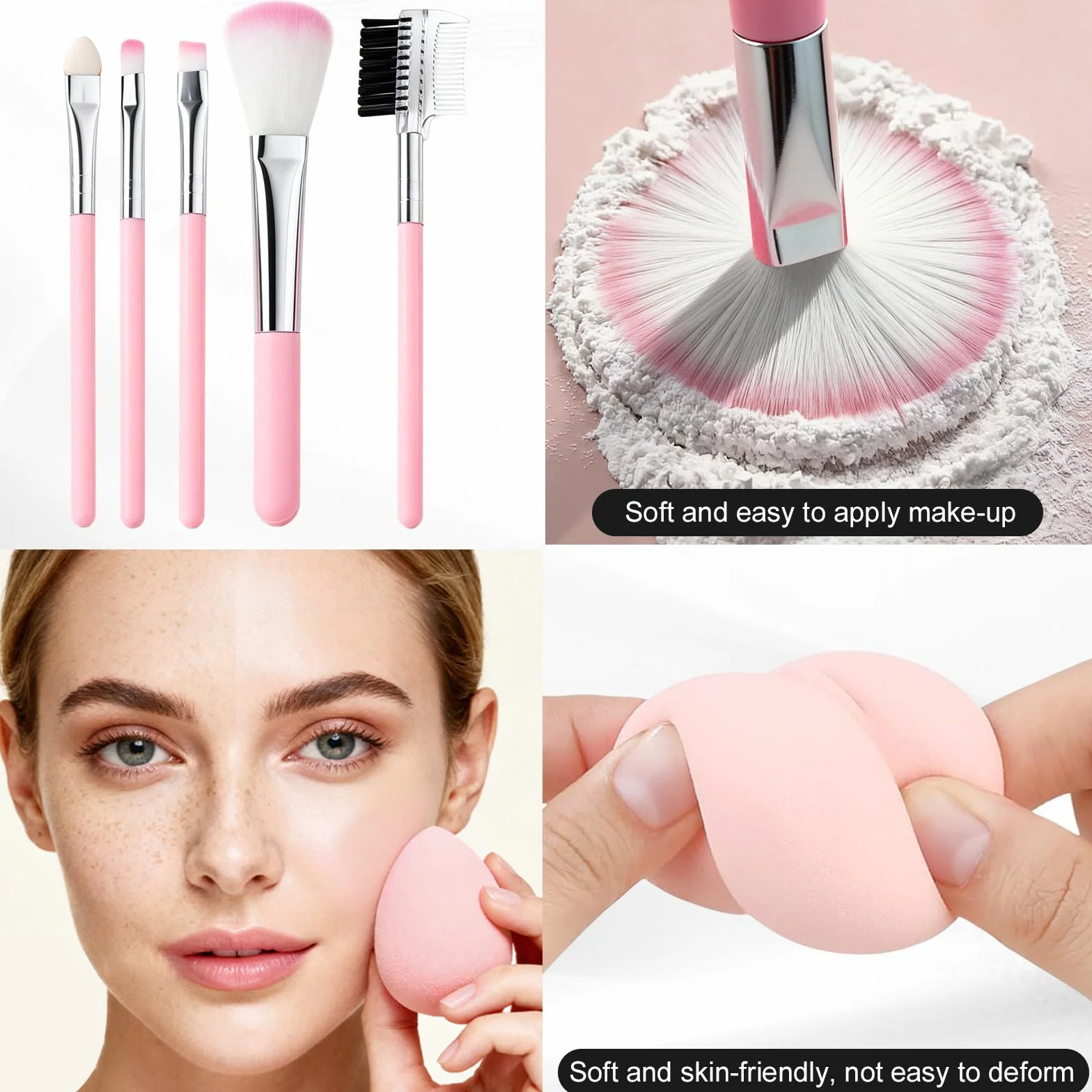 Coffret Maquillage Femme Kit Complet avec Palette Yeux Fond de Teint Mascara Gloss Lèvres Crayon Sourcil Eyeliner Pinceau