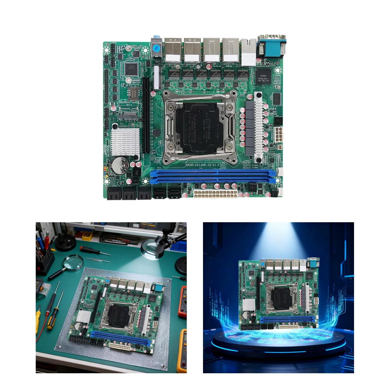 Serveurs Cartes mères avec 10 RAID SATA, deux processeurs 6 x 2,5 Go Ethernet pour réseau, stockage, routeurs, cartes mères