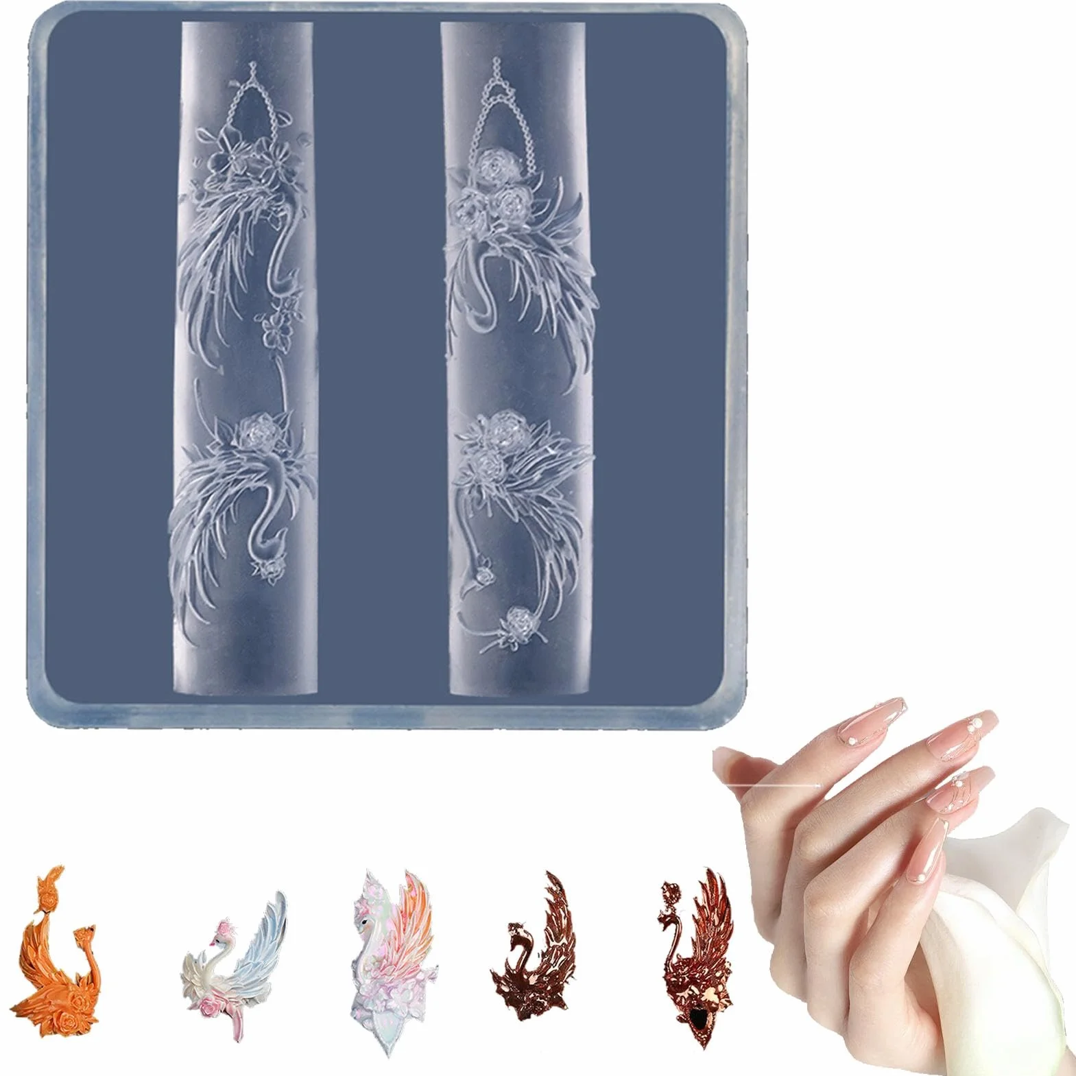 Nail Silicone Molds for Nail Decoration Resin Molds Nail Making Tools