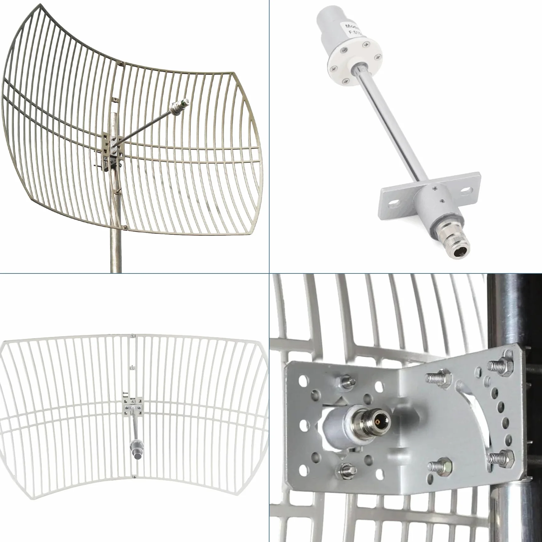 Antenne parabolique WiFi 5,8 GHz 5,8 GHz à gain élevé 30 dBi (5150-5850 MHz) type N femelle longue portée antenne directionnelle extérieure pour routeur Wi Fi carte réseau sans fil moniteur de