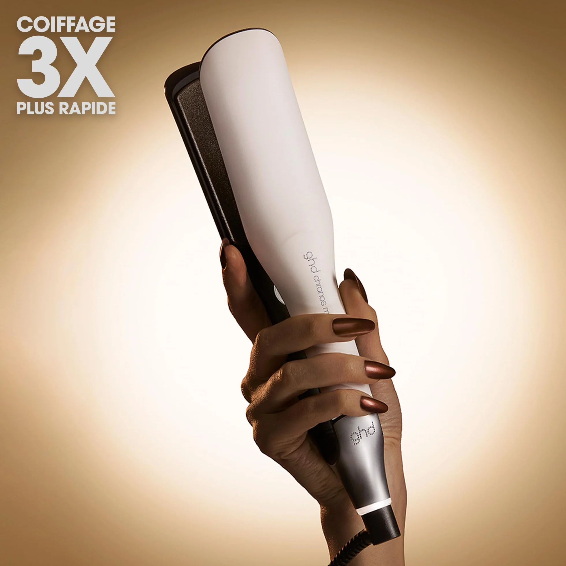 ghd Chronos Max Lisseur cheveux professionnel plaques larges coiffage rapide cheveux longs épais bouclés