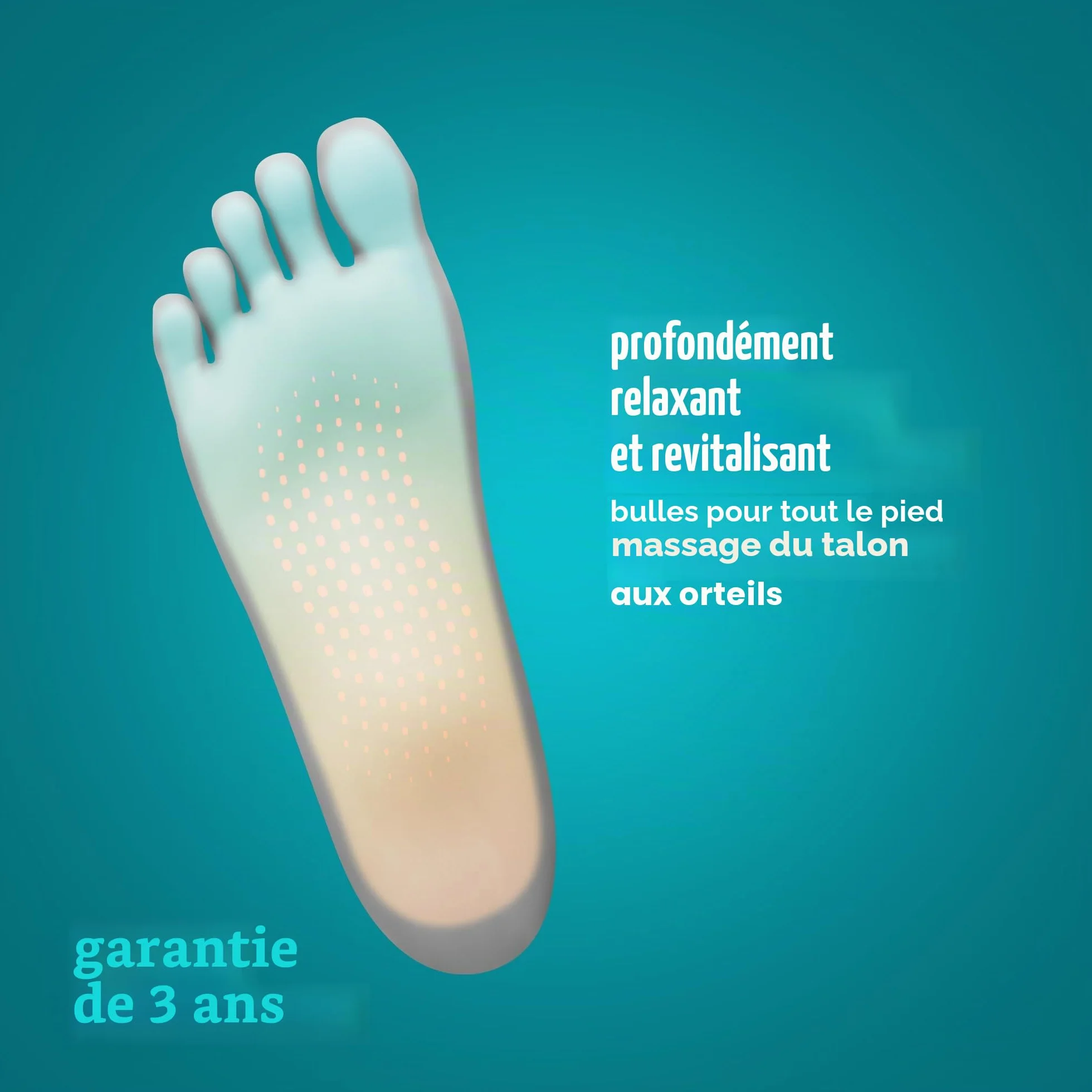 Homedics Spa Bain de Pied Massant Chauffant Balnéothérapie avec Bulles de Massage Jusqu’à Pointure 47