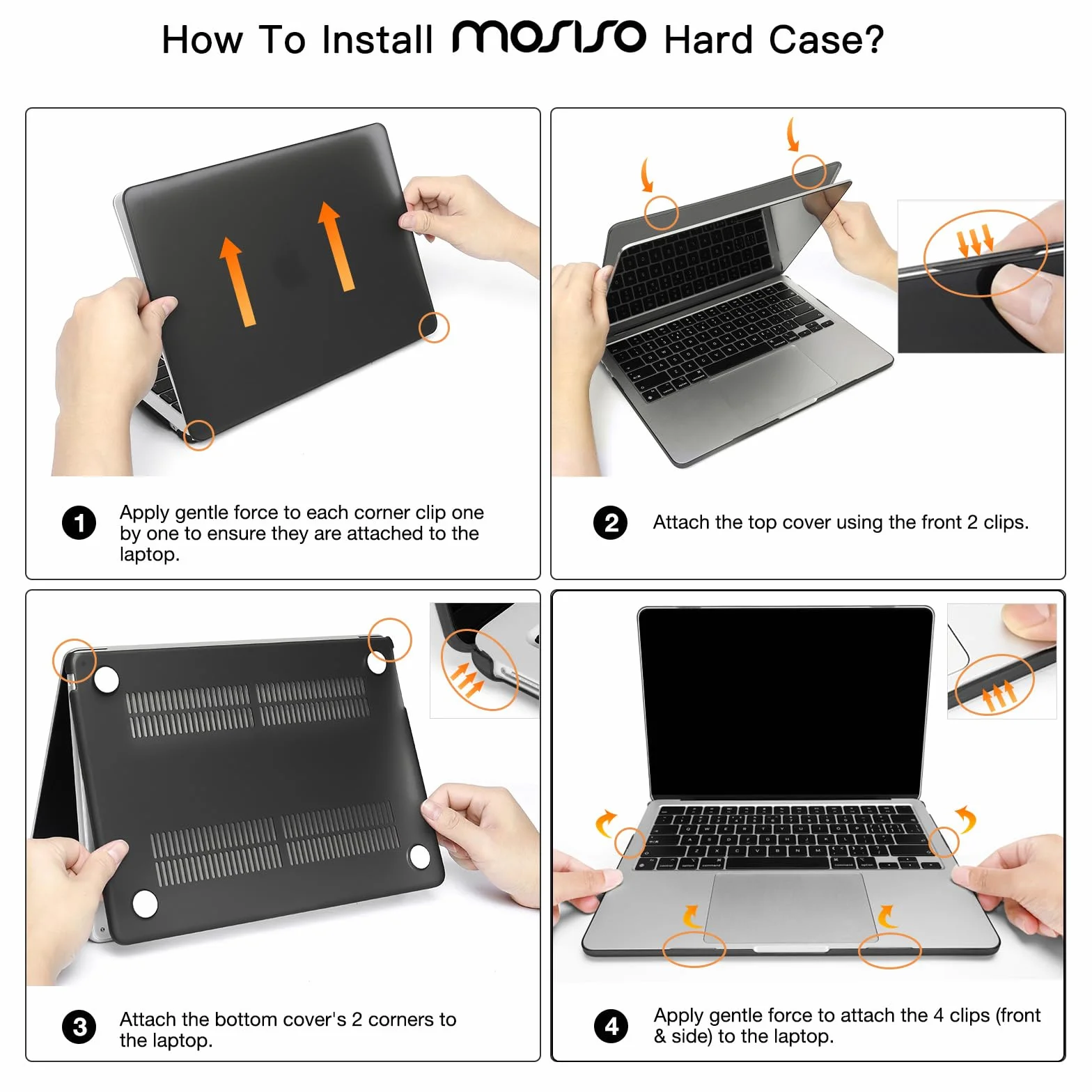 MOSISO Coque Compatible MacBook Air 13 Pouces M5 M4 M3 M2 2026-2022 Touch ID Liquid Retina, Protection Rigide Cristal Clair