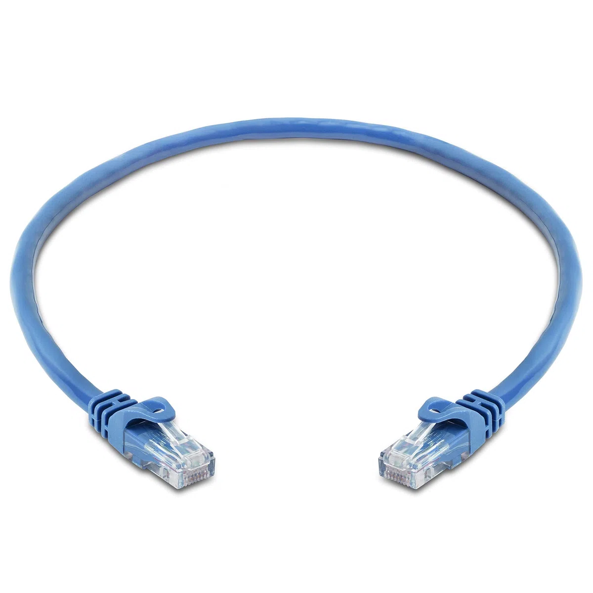 Cmple Lot de 2 câbles de raccordement sans accroc Cat6 500 MHz Bleu