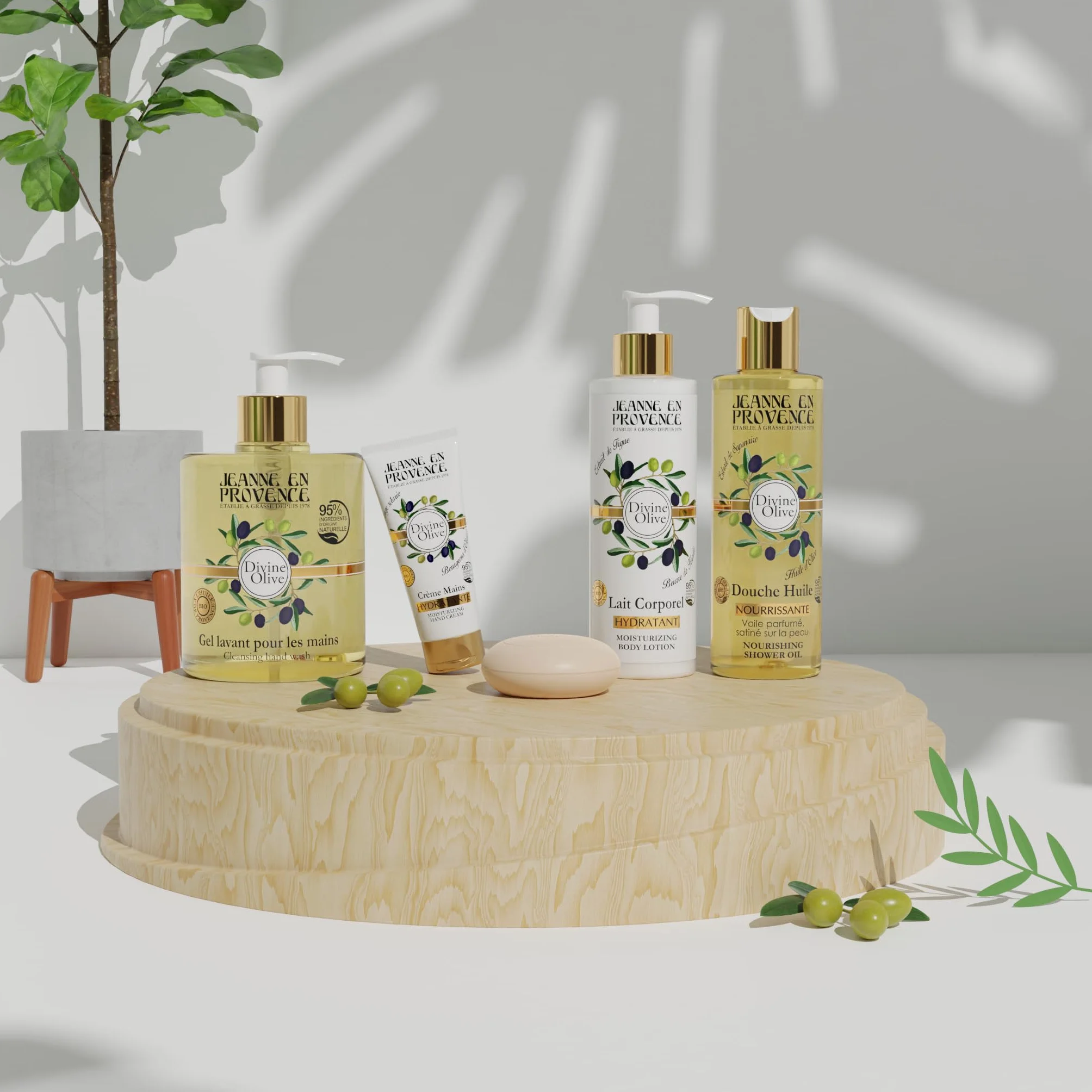 JEANNE EN PROVENCE Douche Huile Divine Olive Gel Douche Peaux Sèches 250 ml
