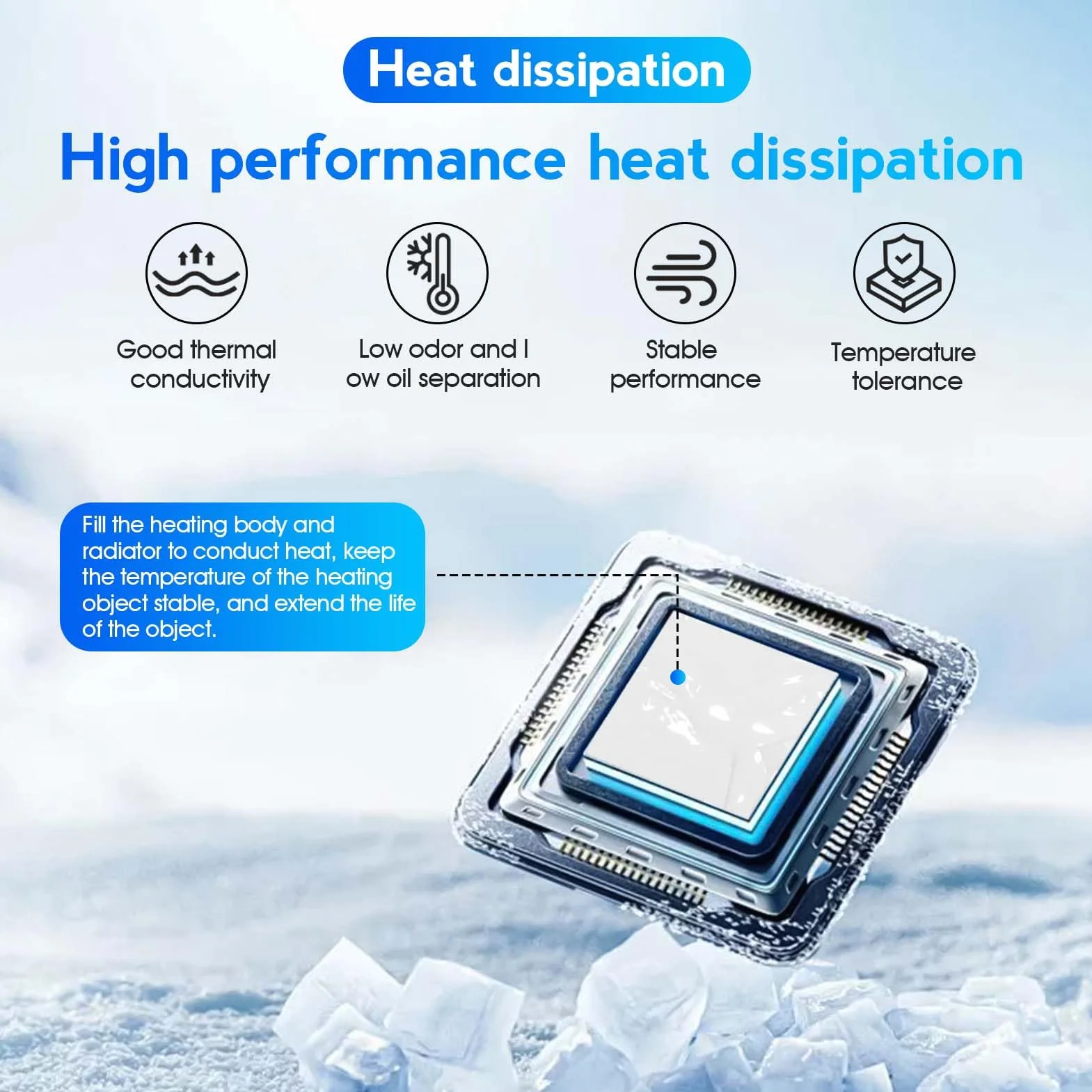 Miioto Pâte Thermique 200g Résistance Haute Température Refroidissement Processeur