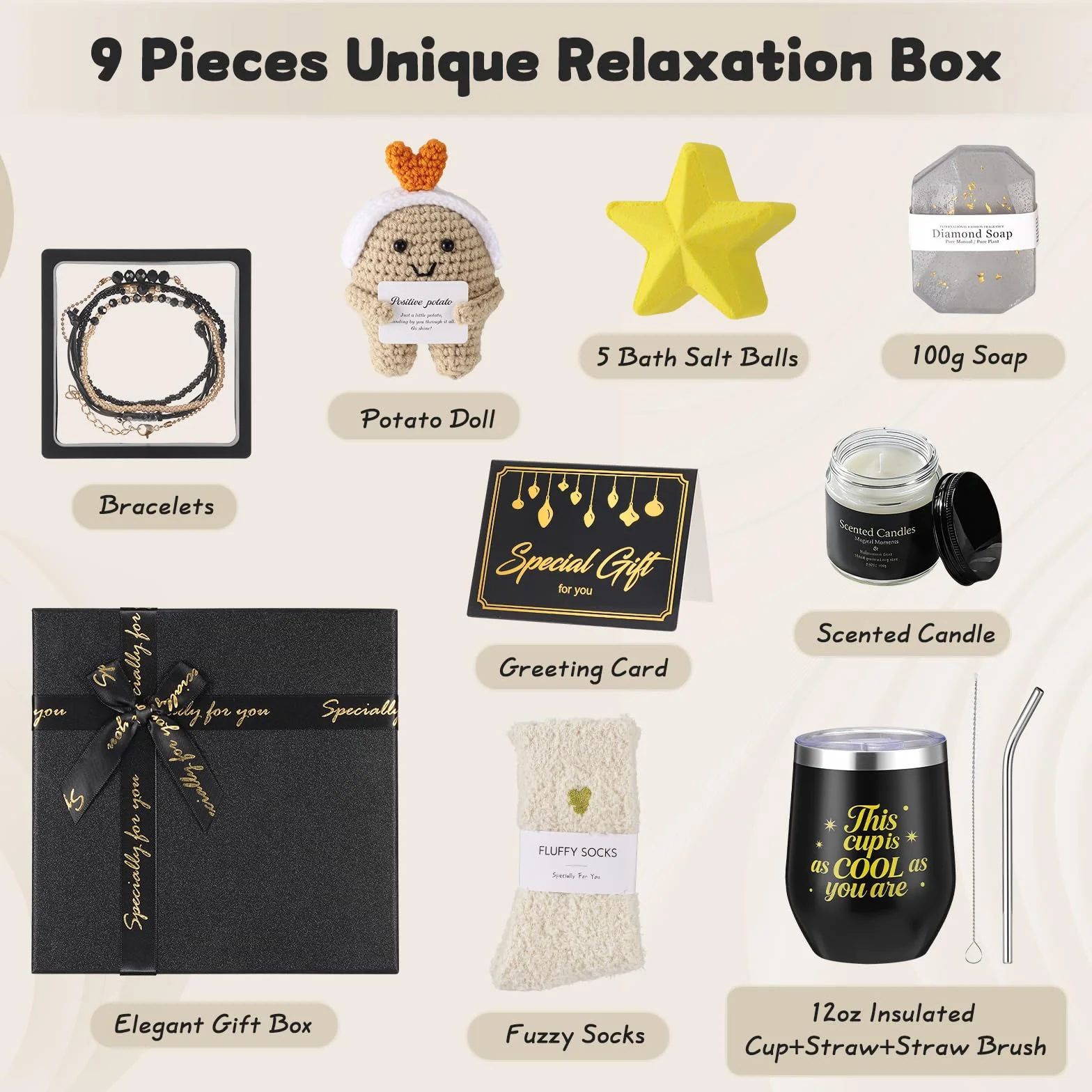 Coffret Cadeau Femme Anniversaire Original Maman Soeur Collegue Mari Épouse Personnalisé Noël Saint-Valentin Fête des Mères