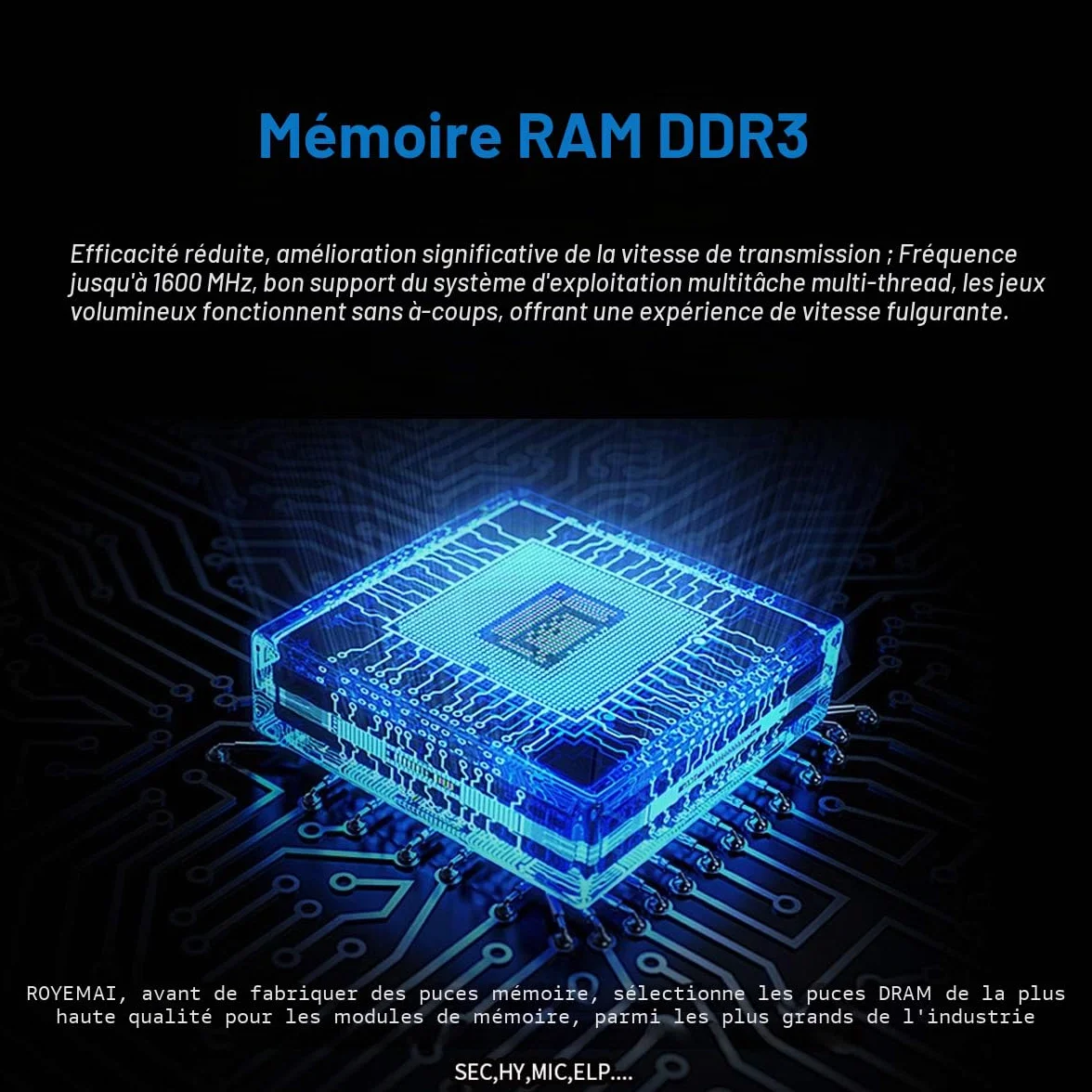 DUOMEIQI 8GB Kit 2x4GB DDR3-1600 UDIMM RAM PC3-12800U 240-Pin Non-ECC SDRAM Desktop Memory 1.5V