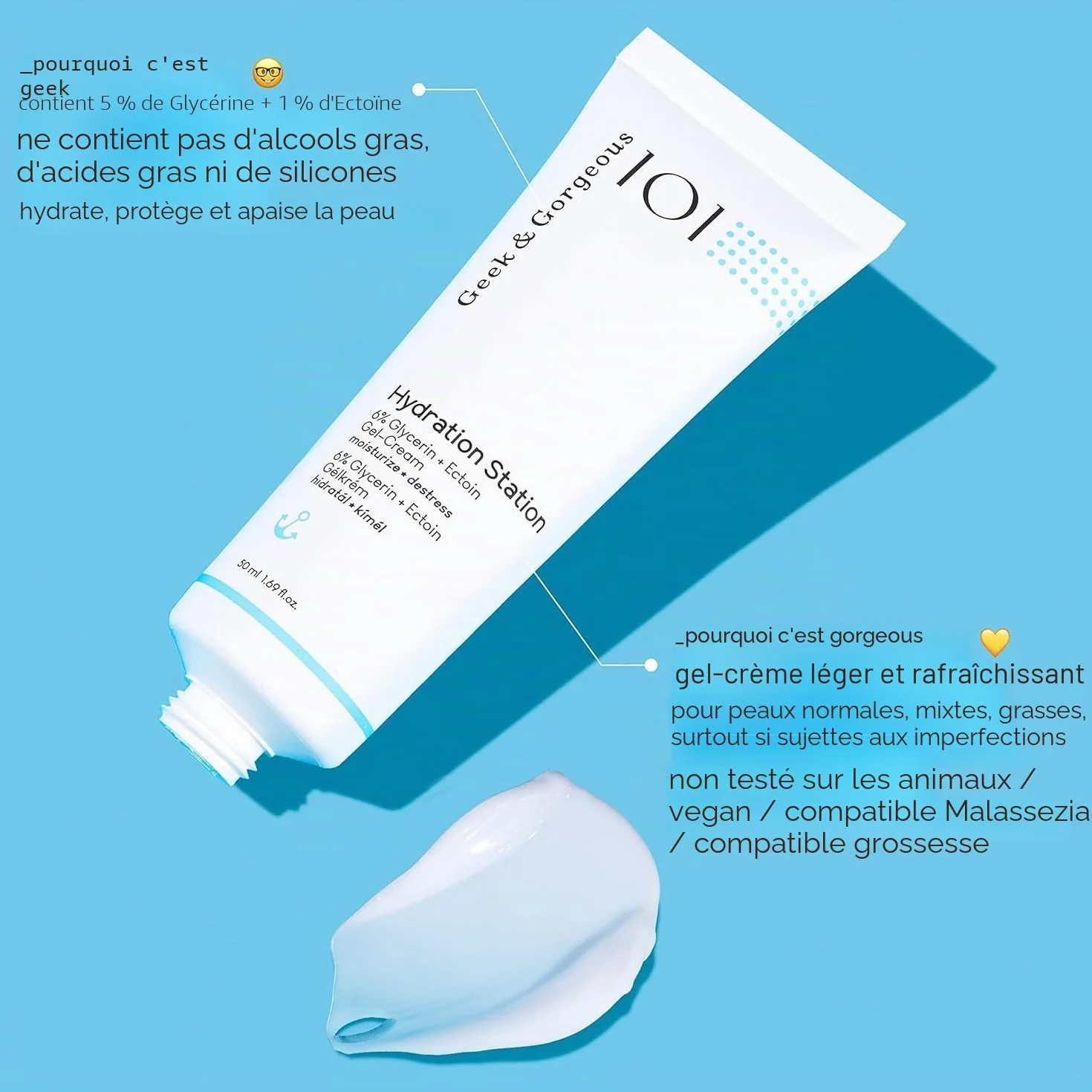 Geek & Gorgeous Hydration Station Gel-Crème Hydratant 50 ml