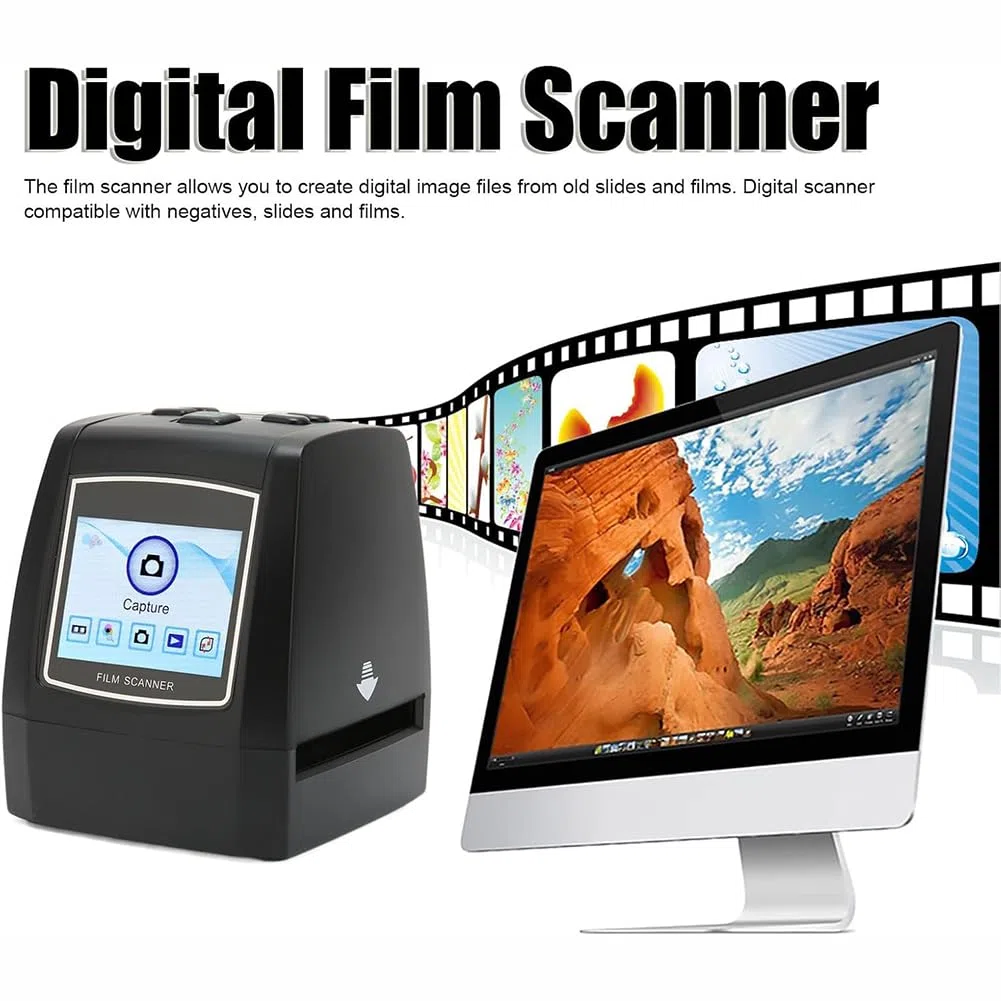 Mini Scanner De Films, Scanner De Diapositives De Film Numérique, Scanner De Photos, Convertit Les Négatifs Et Diapositives du Film 35 Mm vers des Images JPEG