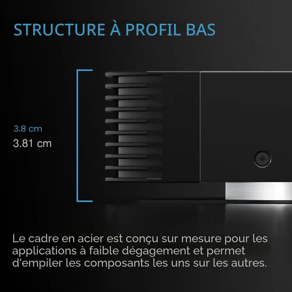 AC Infinity Aircom S7 Système de ventilateur de refroidissement silencieux 30 cm pour récepteur, amplificateur, DVR, composants de cabinet AV