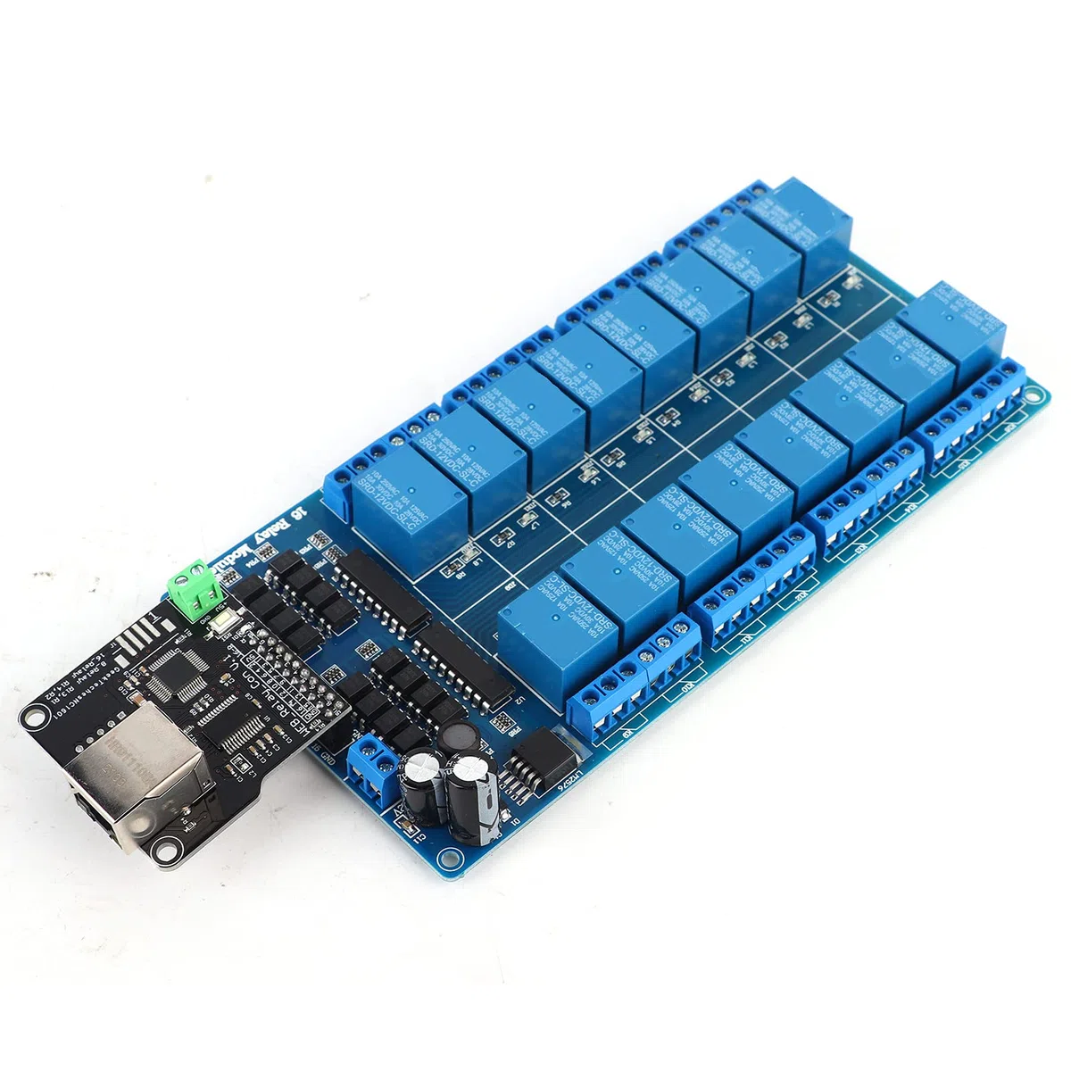 XUMIUZIY Module de Contrôle Ethernet avec Serveur Web, Relais 16 Canaux