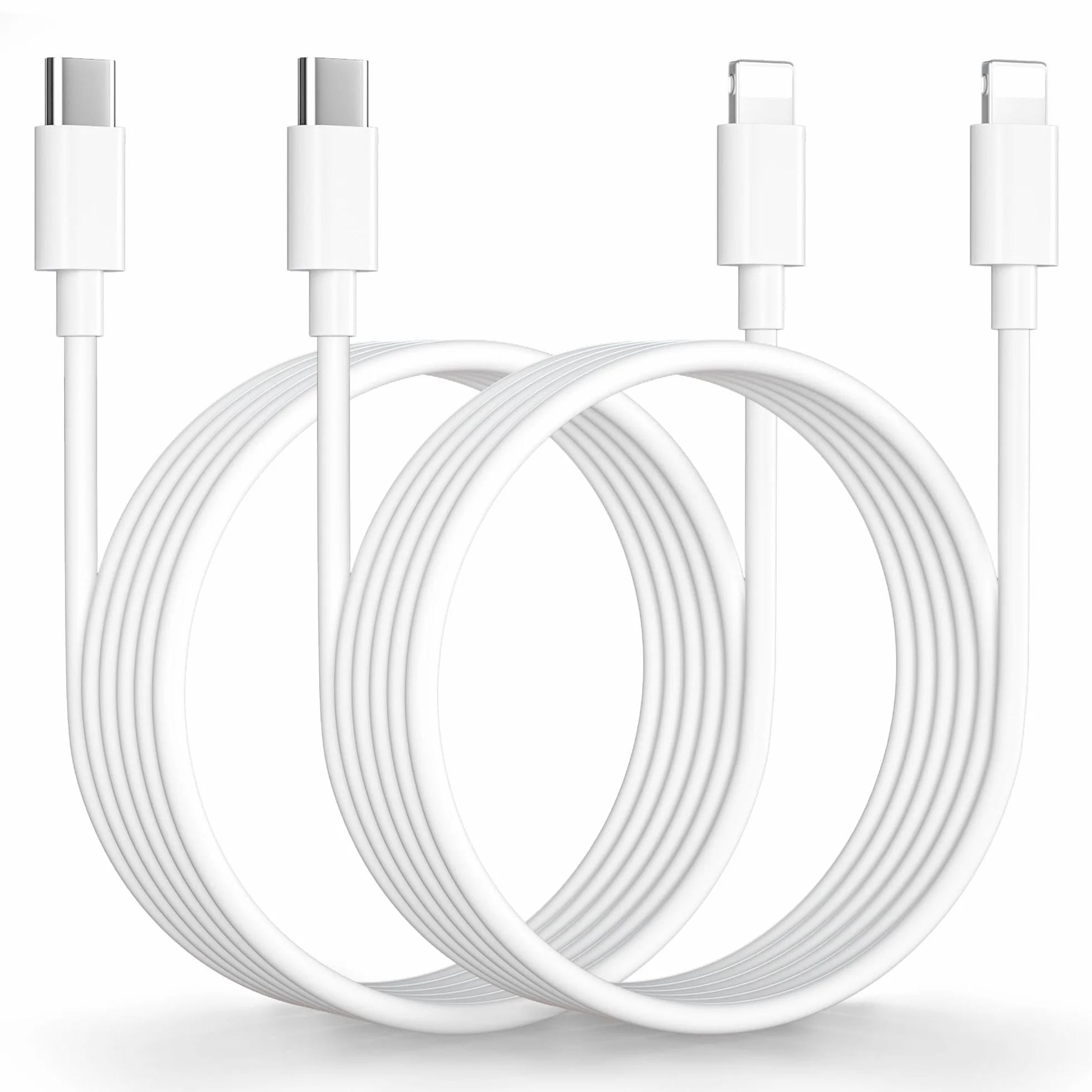 Câble USB C vers Lightning 2M Lot de 2, Certifié MFi Charge Rapide pour iPhone 14 13 12 Pro Max Mini/11/XS/X/XR/8Plus/2020 SE iPad