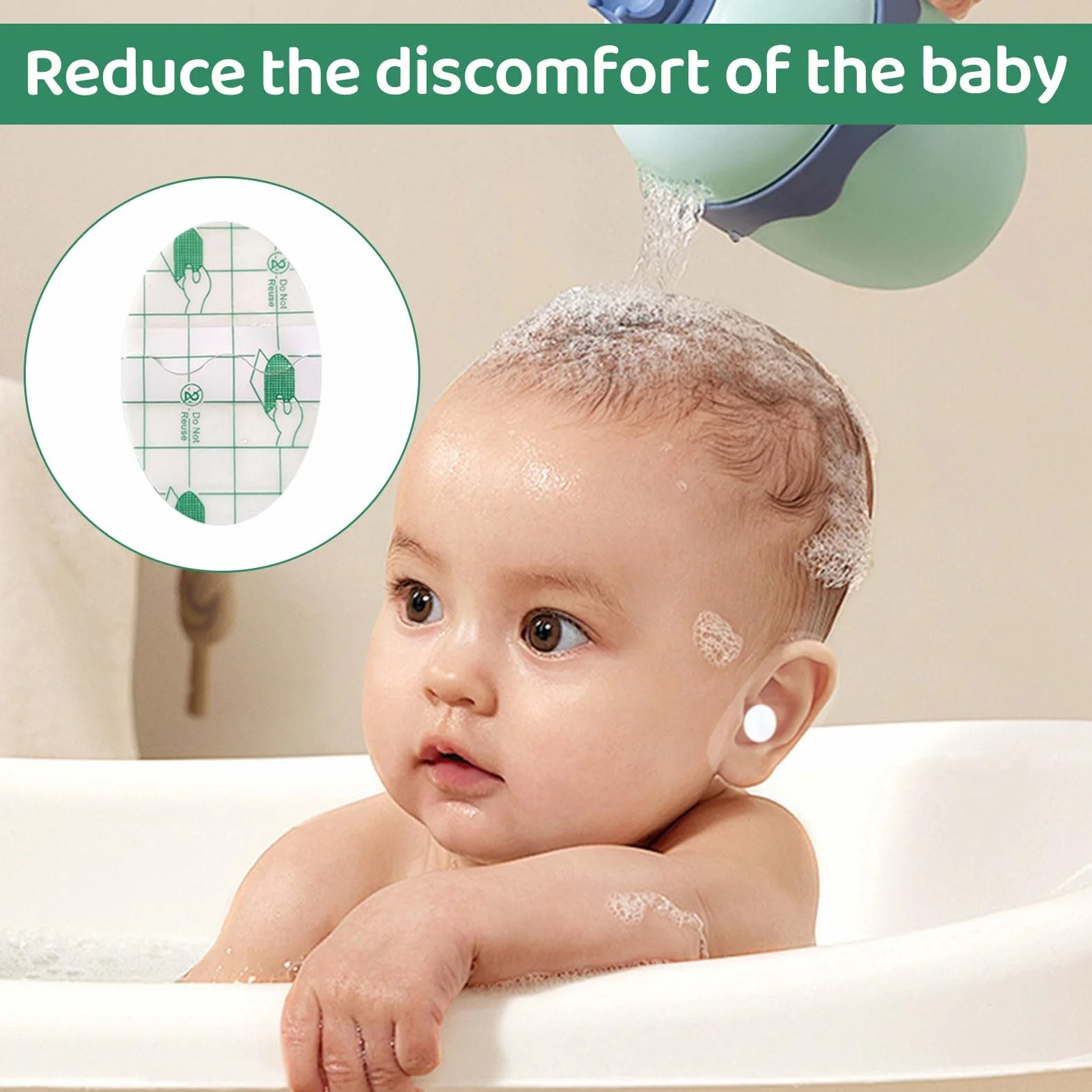 Pansement Oreille Piscine 100 pièces Protection Oreille Enfant Cache Oreille Etanches Jetables Sûr pour Natation Douche Surf