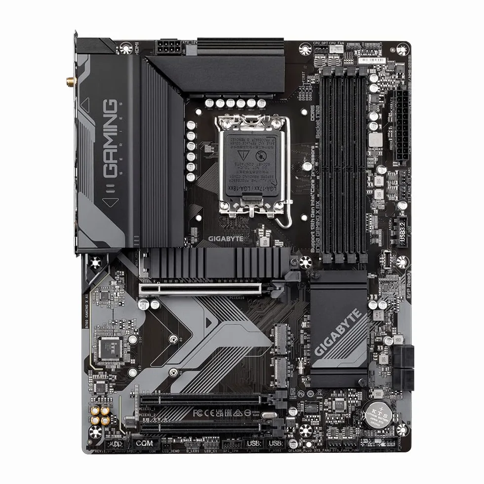 GIGABYTE B760 Gaming X AX Carte Mère - Compatible avec Les processeurs Intel Core 14e génération, VRM numérique 8+1+1 Phases, jusqu'à 7600MHz DDR5 (OC), 3X PCIe 4.0 M.2, Wi-FI 6E, 2.5GbE LAN