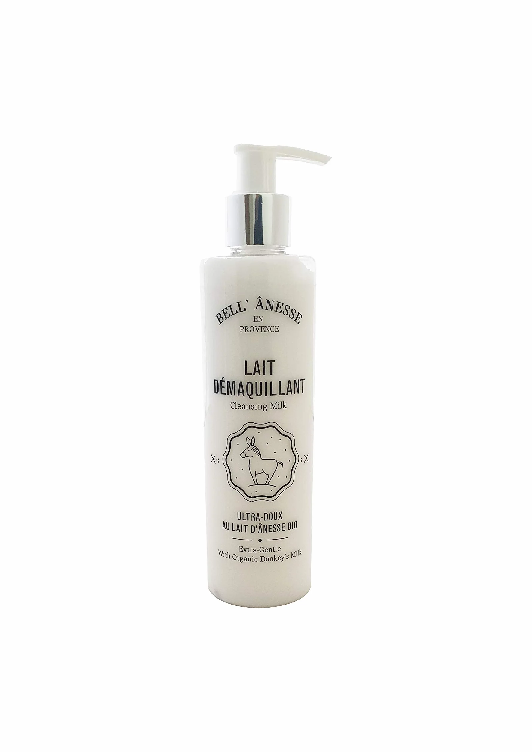 Bell Ânesse Provence Lait Démaquillant au Lait d’Ânesse Bio – Nettoyant Doux & Hydratant – Peaux Sensibles, normales, mixtes et très sèches – Lot de 1