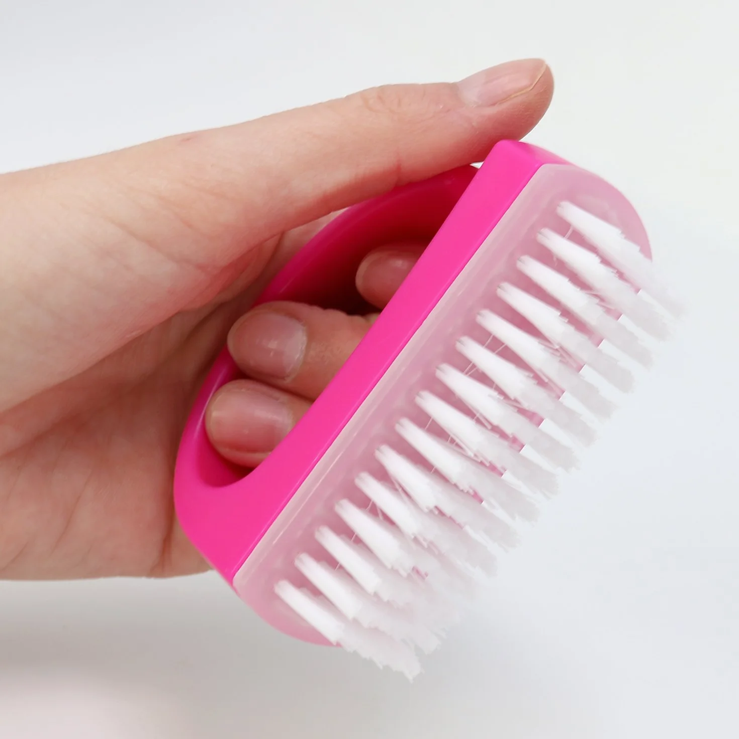 Brosse de lavage pour les mains et les ongles com-four avec poignée 04 Stück Farbmix