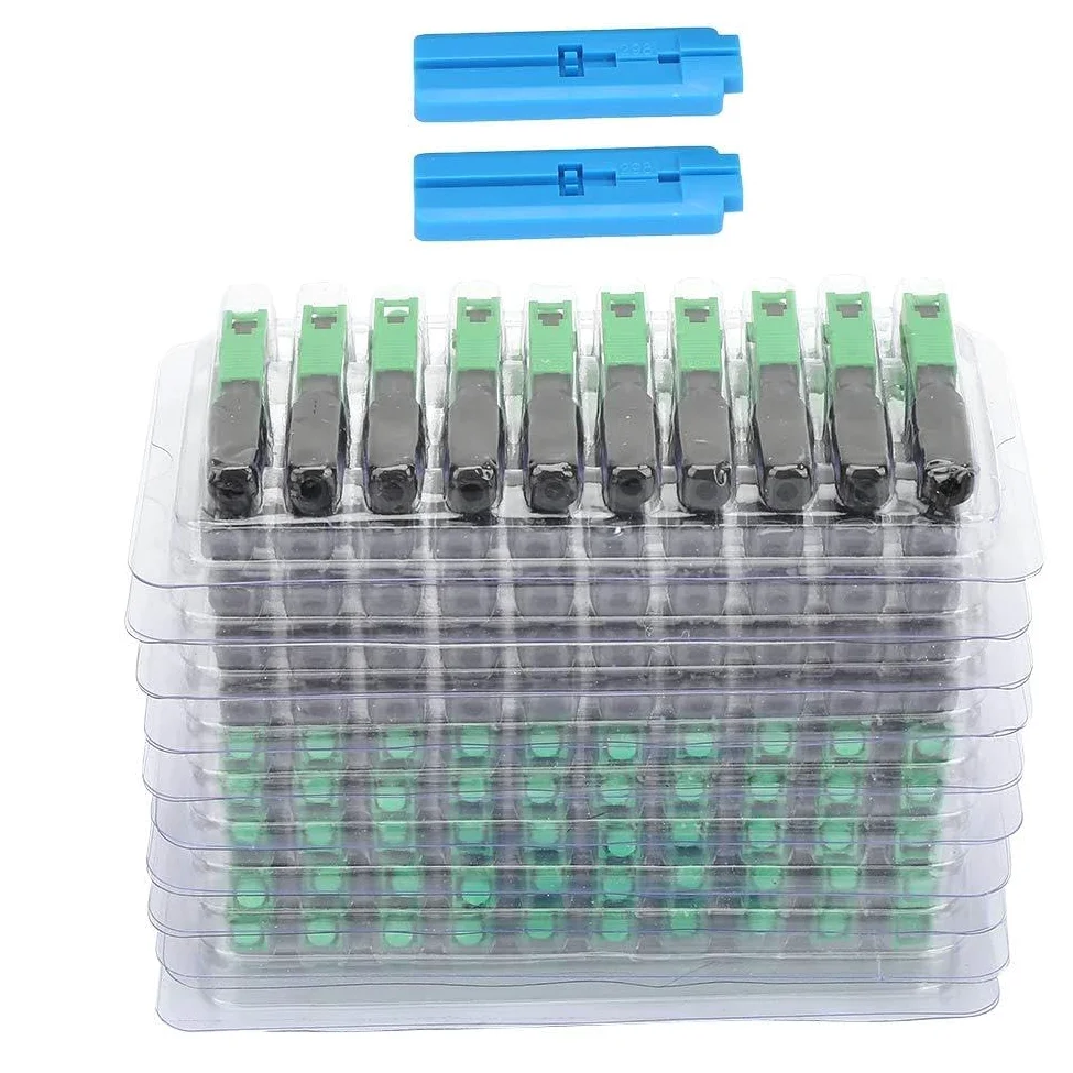 Adaptateur de Connecteur intégré de Fibre Optique SC/pour FTTH, Performances Stables, Protection Intégrée, 100 Pièces pour Instrument à Fibre Optique