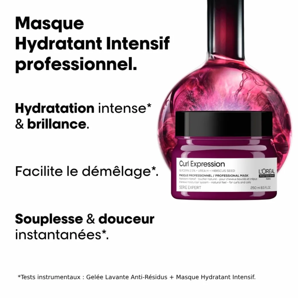 L'OREAL PROFESSIONNEL Masque Hydratant Intensif Cheveux Bouclés Frisés Crépus 250 ml
