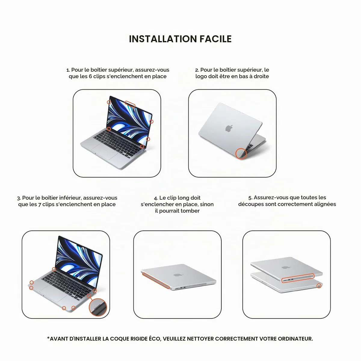 SATECHI Coque Rigide Eco-Hardshell pour MacBook Air 13 Pouces, Transparent