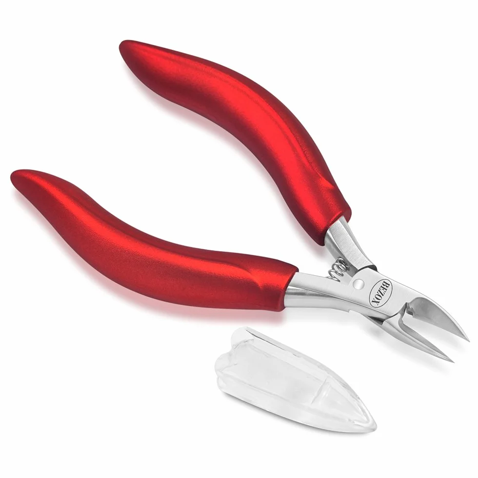 BEZOX précision Coupe ongles Tondeuse épais orteils fungus ongles incarnés Grip souple boîtes-cadeaux métal